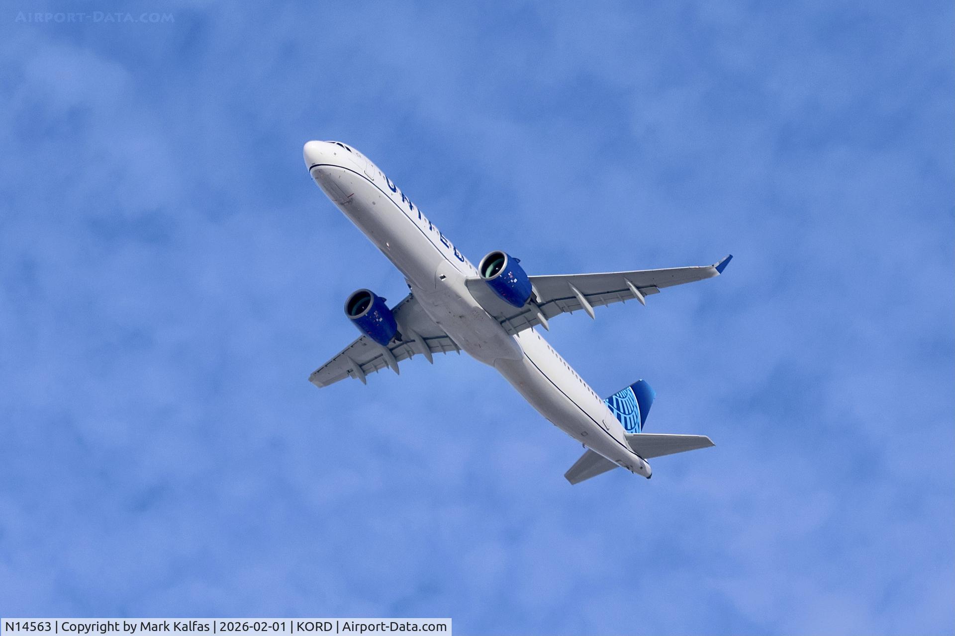 N14563, 2025 Airbus A321-271NX C/N 12947, A21N United Airbus A321neo N14563 UA2347 ORD DEN