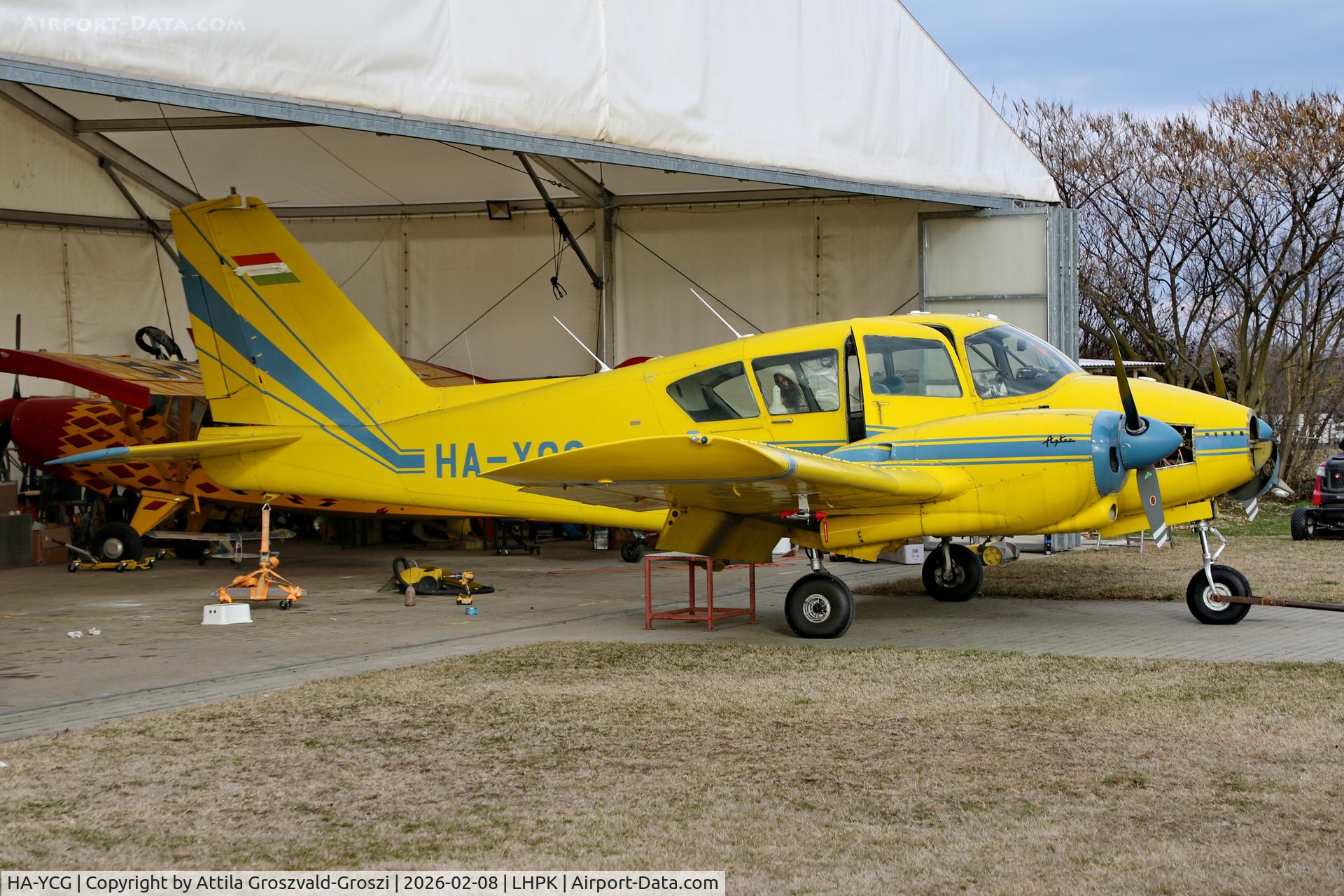 HA-YCG, 1960 Piper PA-23-250 Aztec C/N 27-334, LHPK - Siófok-Kiliti, Papkutapuszta Airport, Hungary