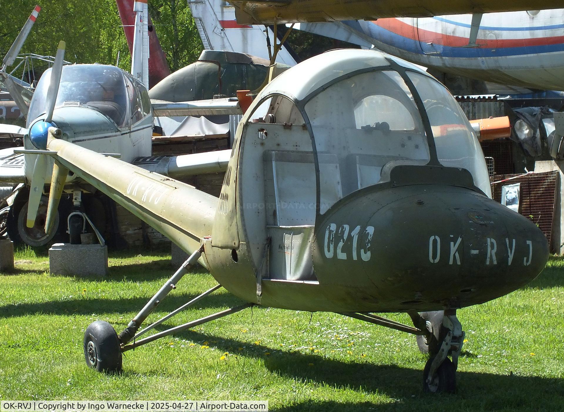 OK-RVJ, Aero HC-102 Heli-Baby C/N 0213, Aero HC-102 Heli-Baby (minus engine/rotors) at the Air Park Zruč-Senec