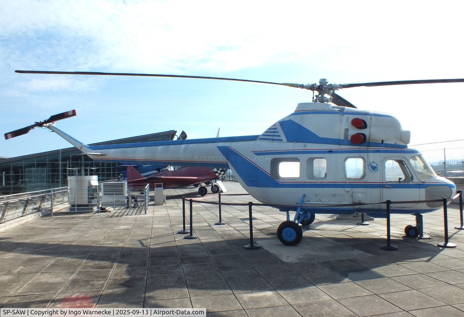 SP-SAW, PZL-Swidnik Mi-2 C/N 52 9021 124, Mil (PZL-Swidnik) Mi-2 HOPLITE preserved at Stuttgart airport