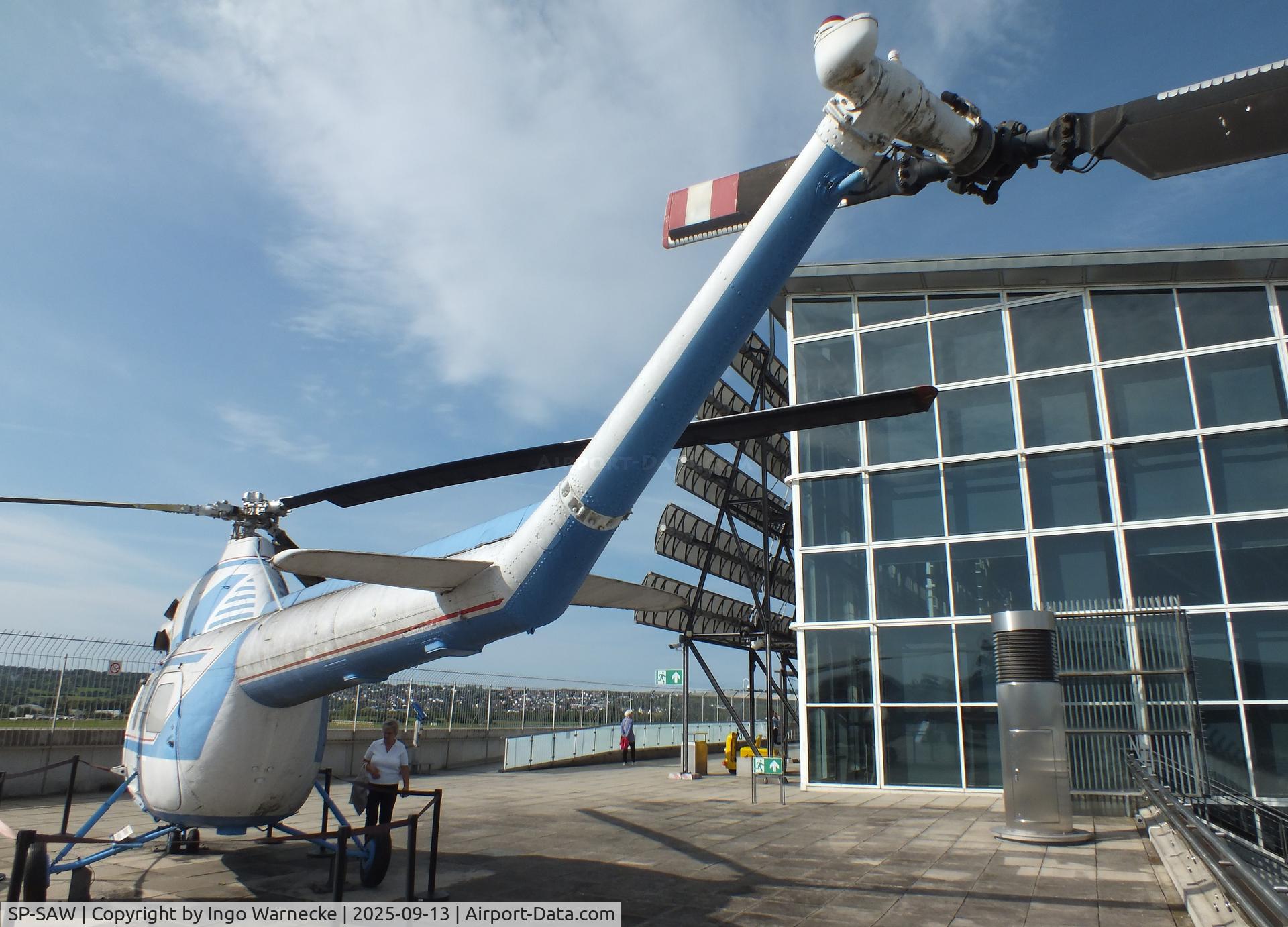 SP-SAW, PZL-Swidnik Mi-2 C/N 52 9021 124, Mil (PZL-Swidnik) Mi-2 HOPLITE preserved at Stuttgart airport
