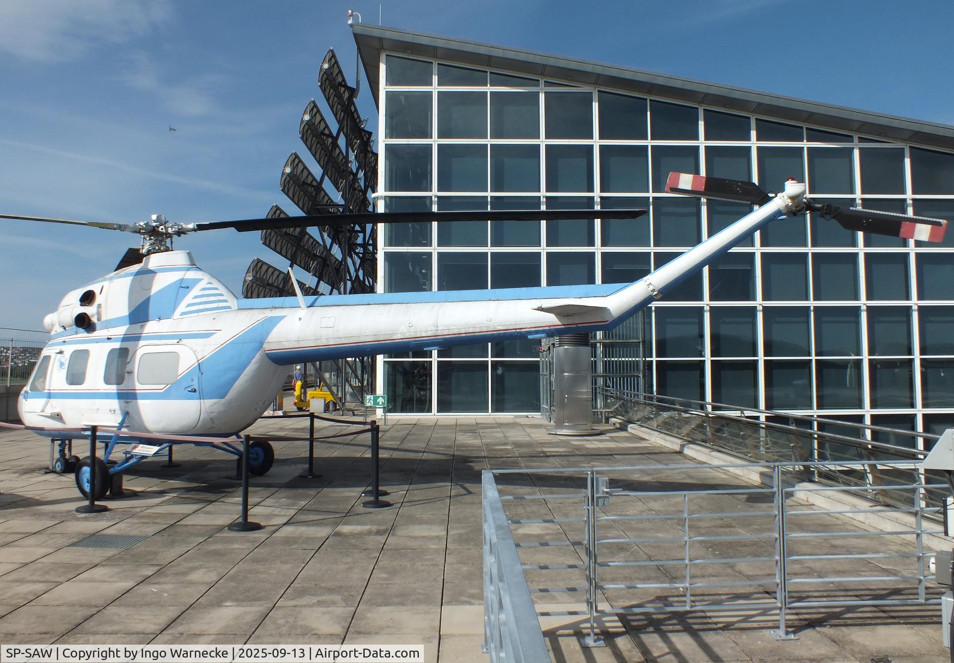 SP-SAW, PZL-Swidnik Mi-2 C/N 52 9021 124, Mil (PZL-Swidnik) Mi-2 HOPLITE preserved at Stuttgart airport