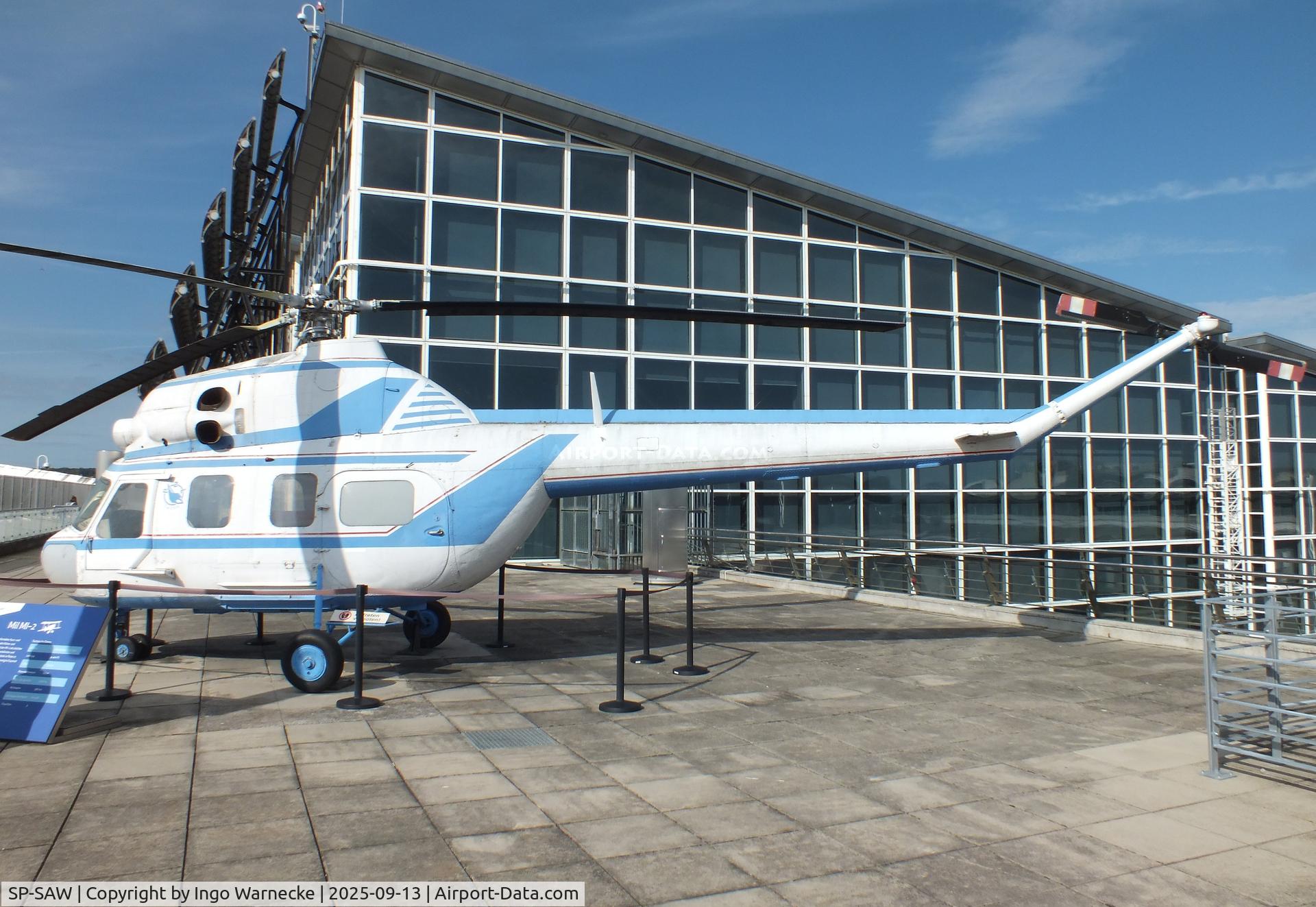 SP-SAW, PZL-Swidnik Mi-2 C/N 52 9021 124, Mil (PZL-Swidnik) Mi-2 HOPLITE preserved at Stuttgart airport