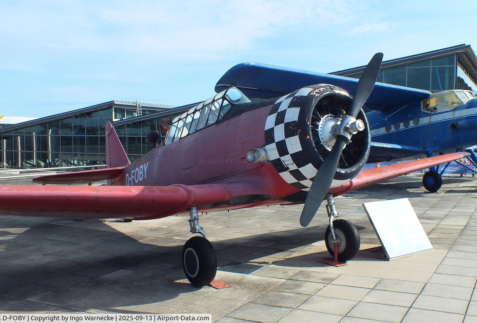 D-FOBY, 1941 North American AT-6A Texan C/N 1608, North American AT-6A Texan preserved at Stuttgart airport