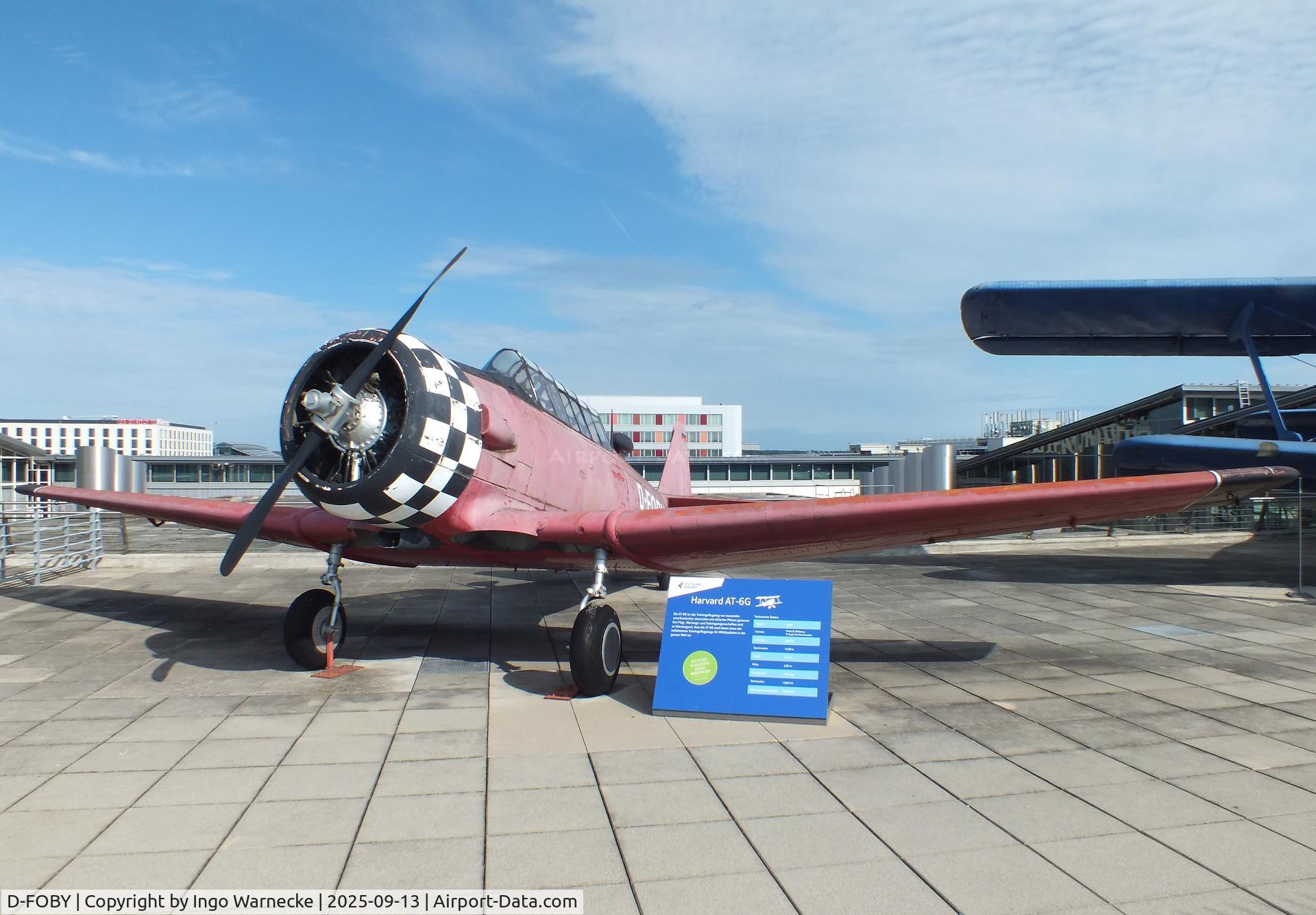 D-FOBY, 1941 North American AT-6A Texan C/N 1608, North American AT-6A Texan preserved at Stuttgart airport