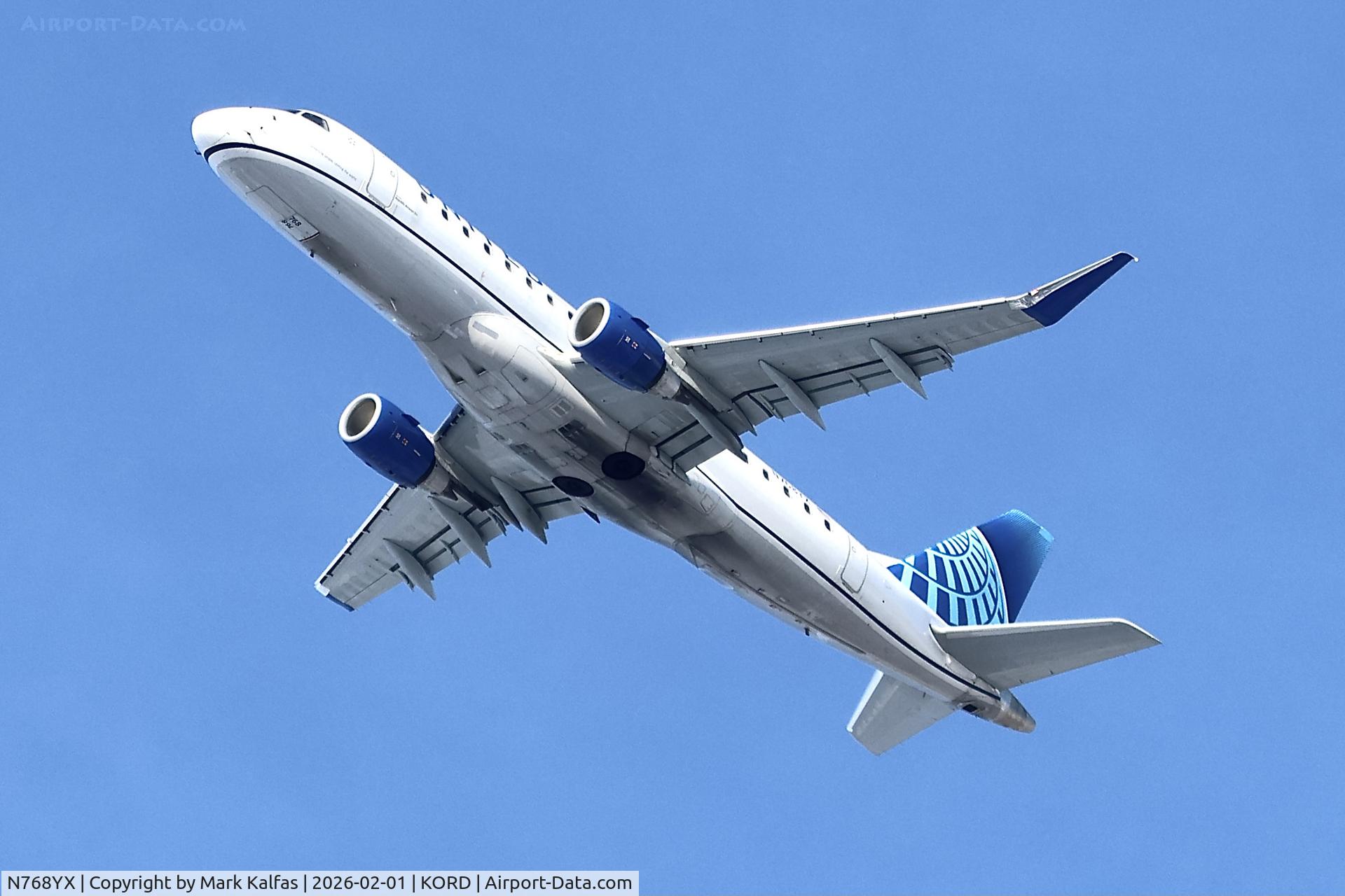 N768YX, 2023 EMBRAER S A ERJ 170-200 LR C/N 17000953, E75L Republic Airways/ United Express EMBRAER 175 N768YX RPA3585 ORD-CHA
