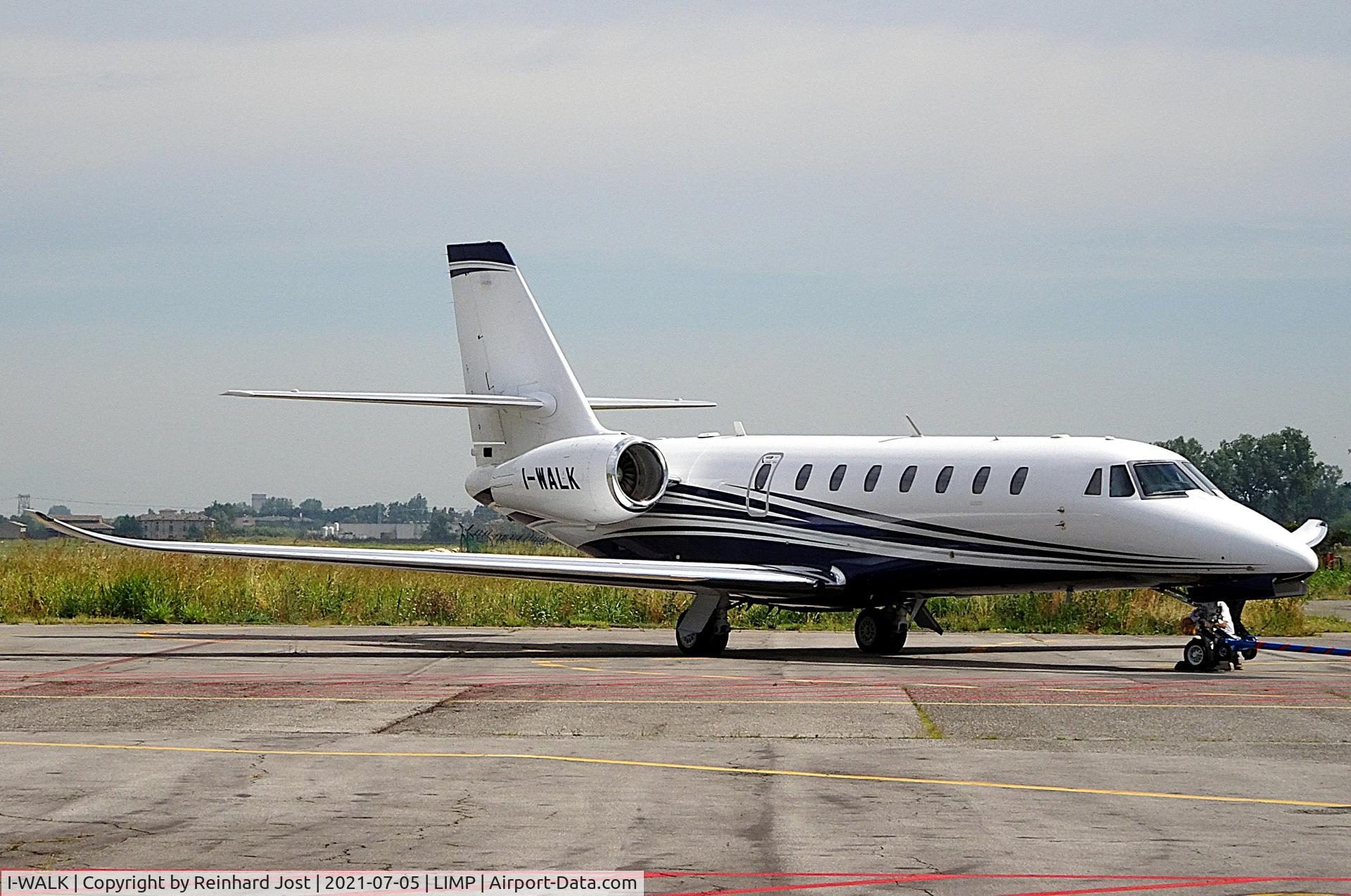 I-WALK, 2016 Cessna 680 Citation Sovereign+ C/N 680-0557, Citation Sovereign+ I-WALK (ex-N557SV) at Parma Guiseppe Verdi Airport (LIMP), Italy