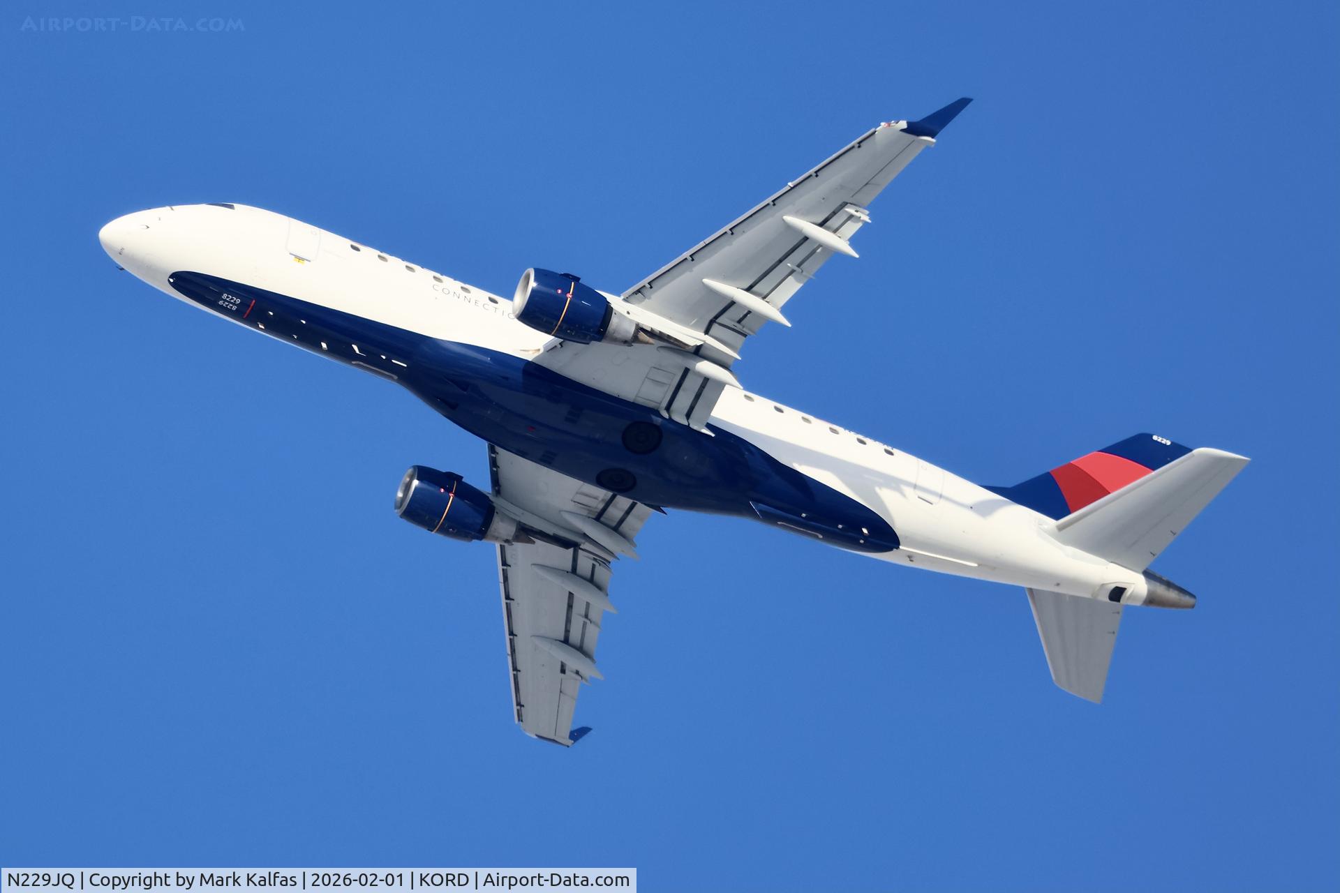 N229JQ, 2008 Embraer 175LR (ERJ-170-200LR) C/N 17000219, E75S Republic/Delta Connection Embraer ERJ 175 N229JQ RPA5606 ORD-BOS