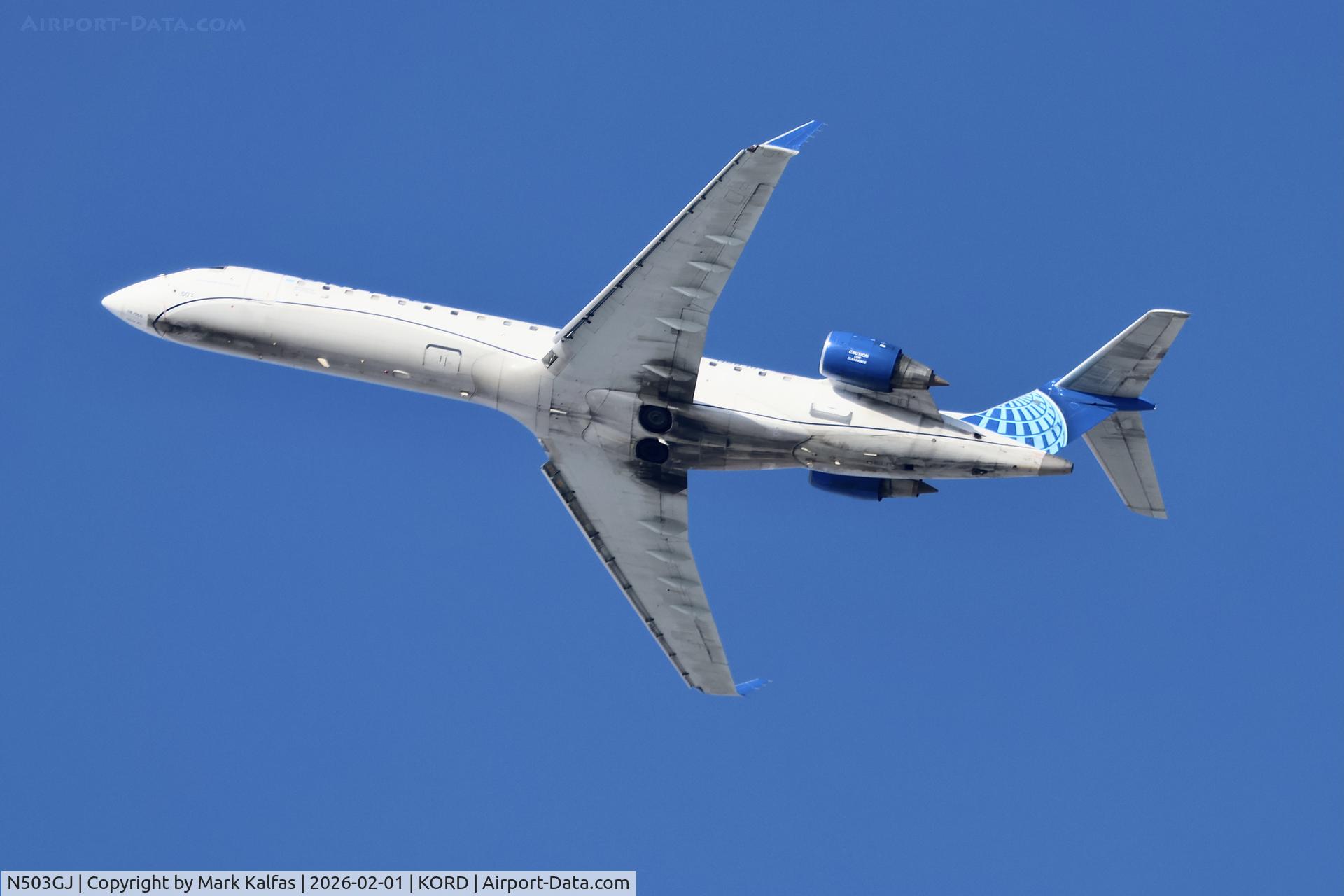 N503GJ, 2001 Bombardier CRJ-701 (CL-600-2C10) C/N 10019, CRJ7 SkyWest /United Express Canadair Regional Jet CRJ-550 N503GJ GJS4443 ORD-CMH