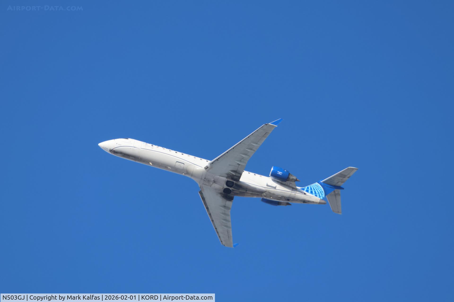 N503GJ, 2001 Bombardier CRJ-701 (CL-600-2C10) C/N 10019, CRJ7 SkyWest /United Express Canadair Regional Jet CRJ-550 N503GJ GJS4443 ORD-CMH