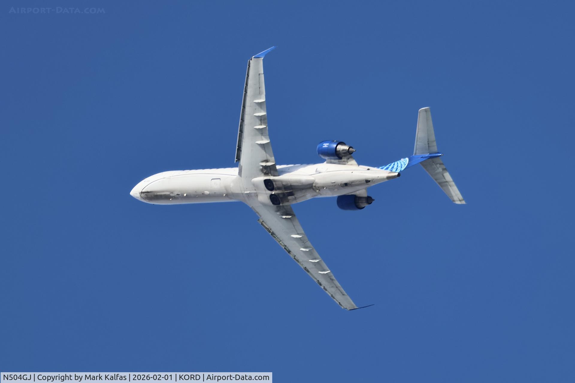 N504GJ, 2002 Bombardier CRJ-701 CL-600-2C10) Regional Jet C/N 10022, CRJ7 SkyWest /United Express Canadair Regional Jet CRJ-550 N504GJ GJS4554 ORD-GRB