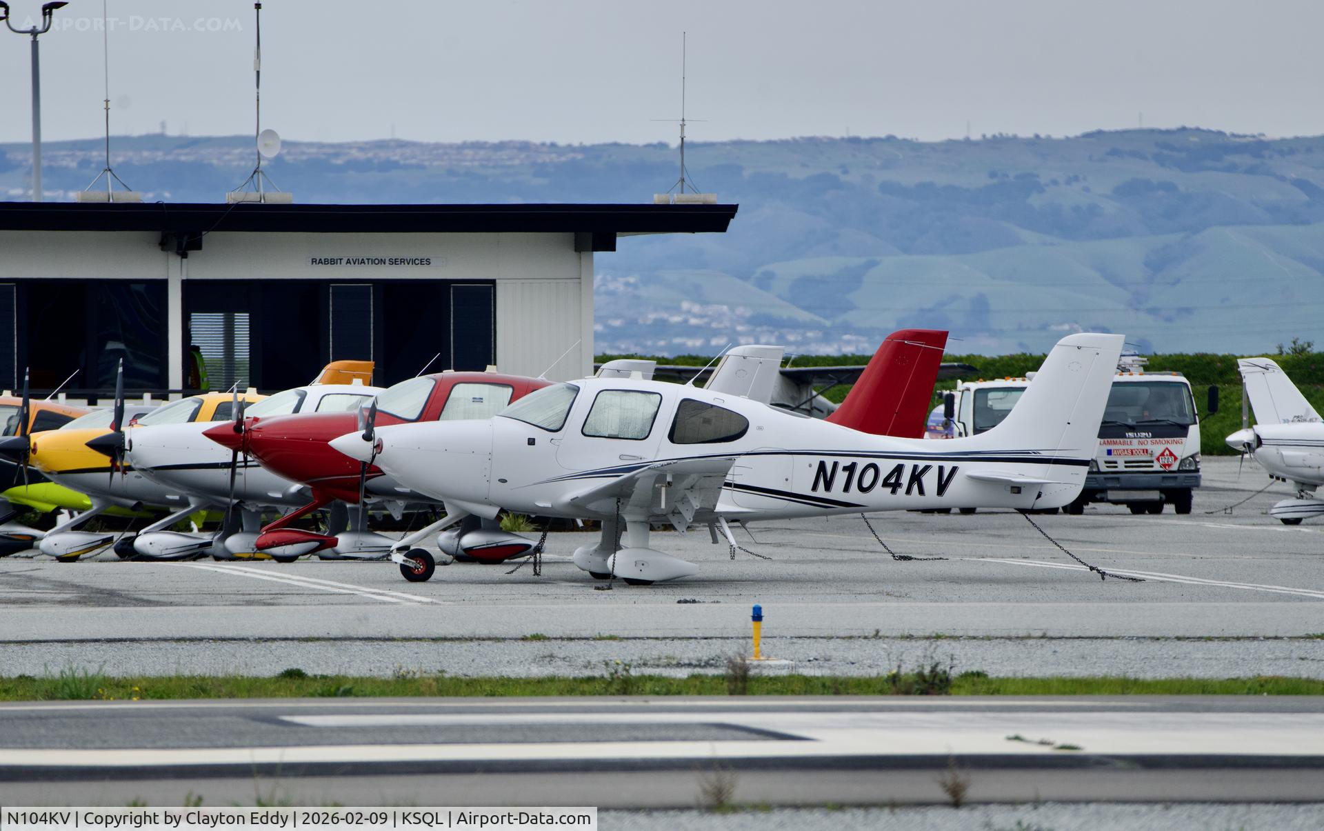 N104KV, 2021 Cirrus SR20 C/N 2683, San Carlos airport in California 2026