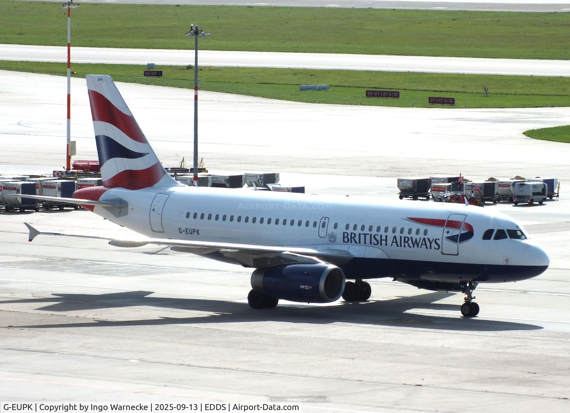 G-EUPK, 2000 Airbus A319-131 C/N 1236, Airbus A319-131 of British Airways at Stuttgart airport
