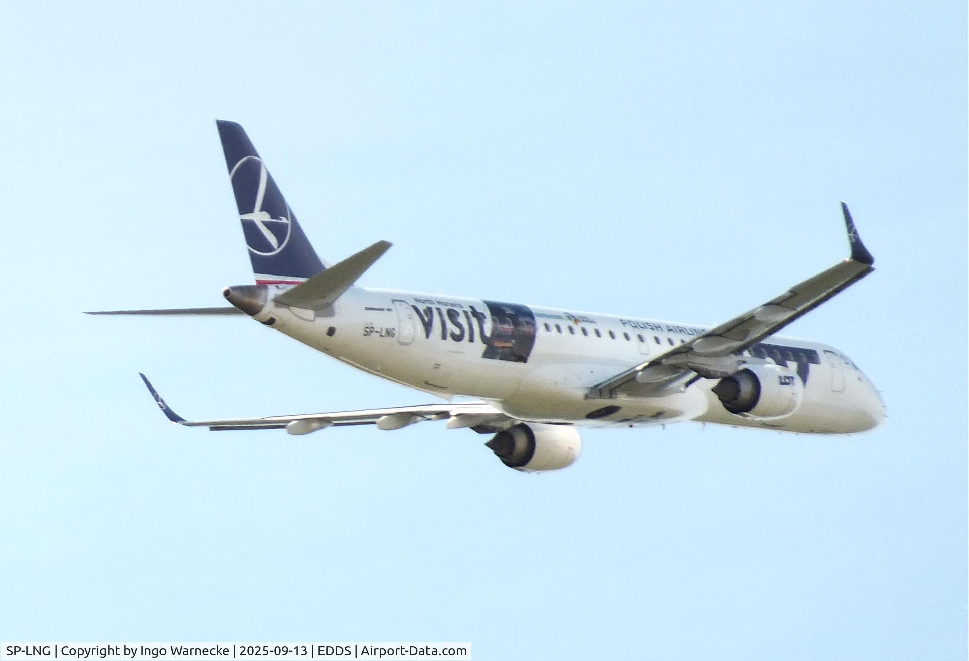 SP-LNG, 2008 Embraer ERJ 195AR C/N 19000237, EMBRAER ERJ-195-AR of LOT at Stuttgart airport