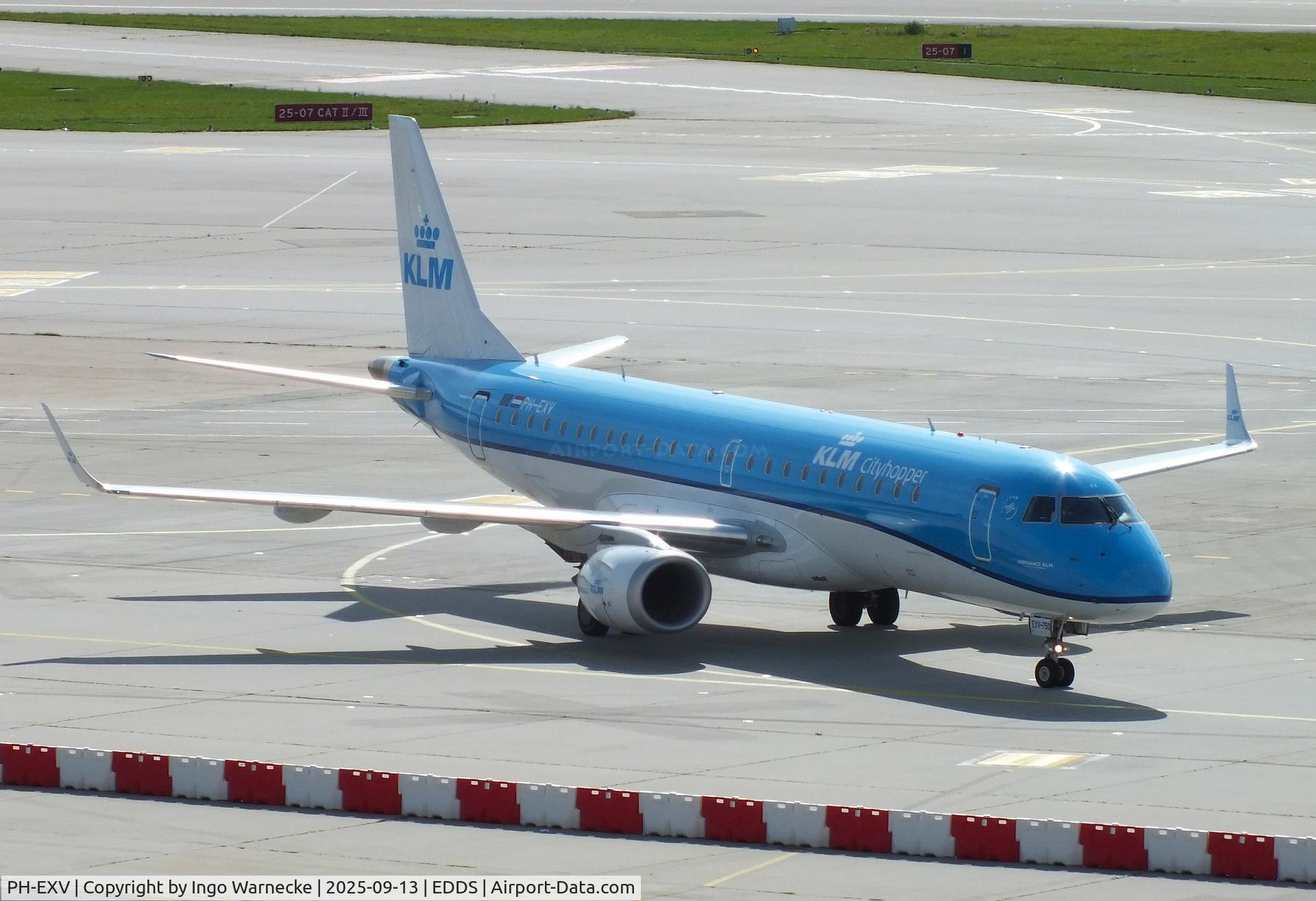 PH-EXV, 2018 Embraer ERJ-190STD (ERJ-190-100) C/N 19000750, EMBRAER ERJ-190STD of KLM Cityhopper at Stuttgart airport