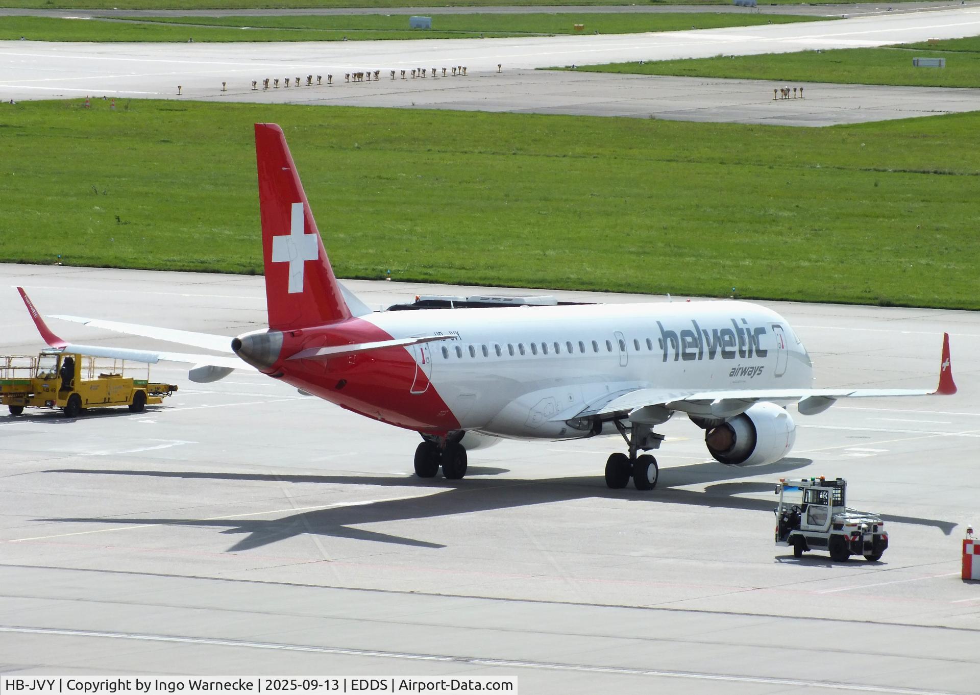 HB-JVY, 2013 Embraer 190STD (ERJ-190-100STD) C/N 19000603, EMBRAER 190STD (ERJ-190-100STD) of helvetic airways at Stuttgart airport