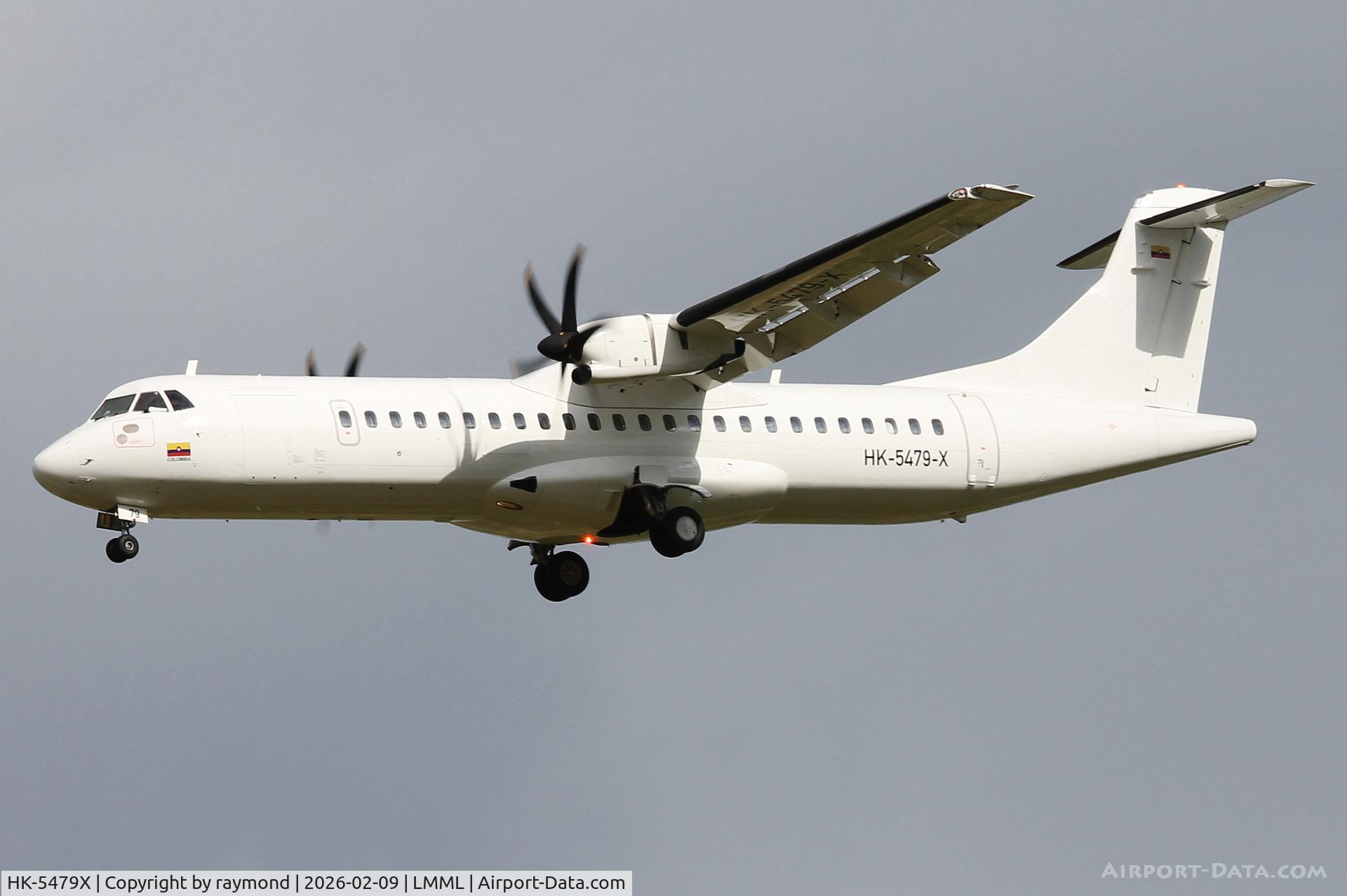 HK-5479X, ATR 72-600 (72-212A) C/N 1473, ATR 72-600 reg HK-5479X seen landing in Malta RW31 on ferry flight for Clic Air of Colombia.