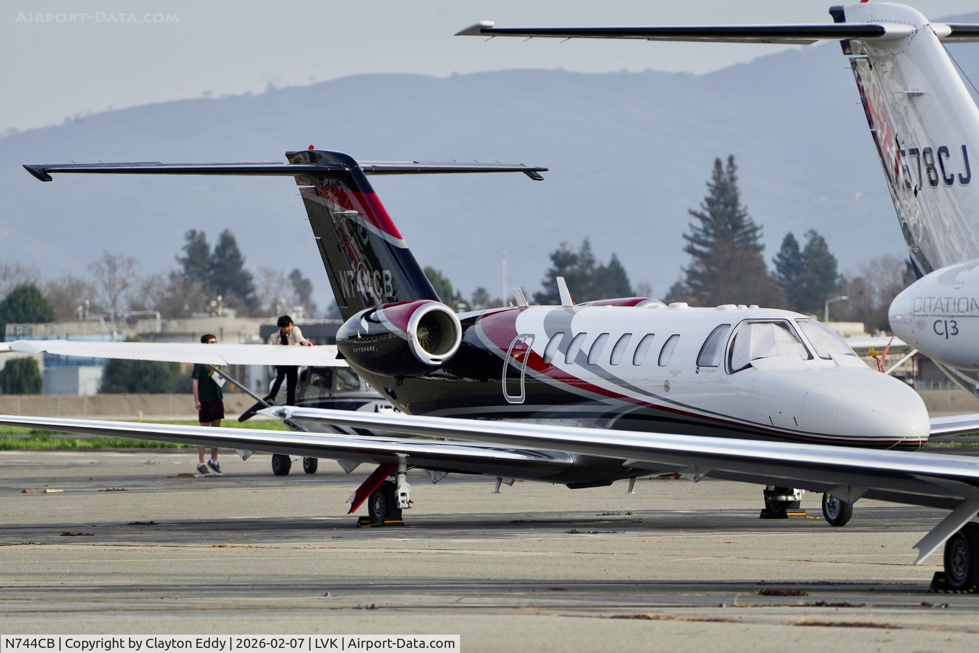 N744CB, 2005 Cessna 525A CitationJet CJ2 C/N 525A-0223, Livermore airport in California 2026