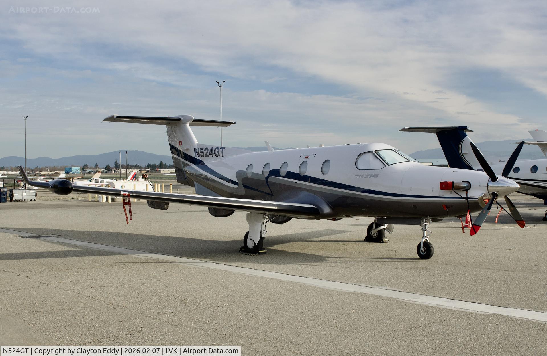 N524GT, 2003 Pilatus PC-12/45 C/N 524, Livermore airport in California 2026