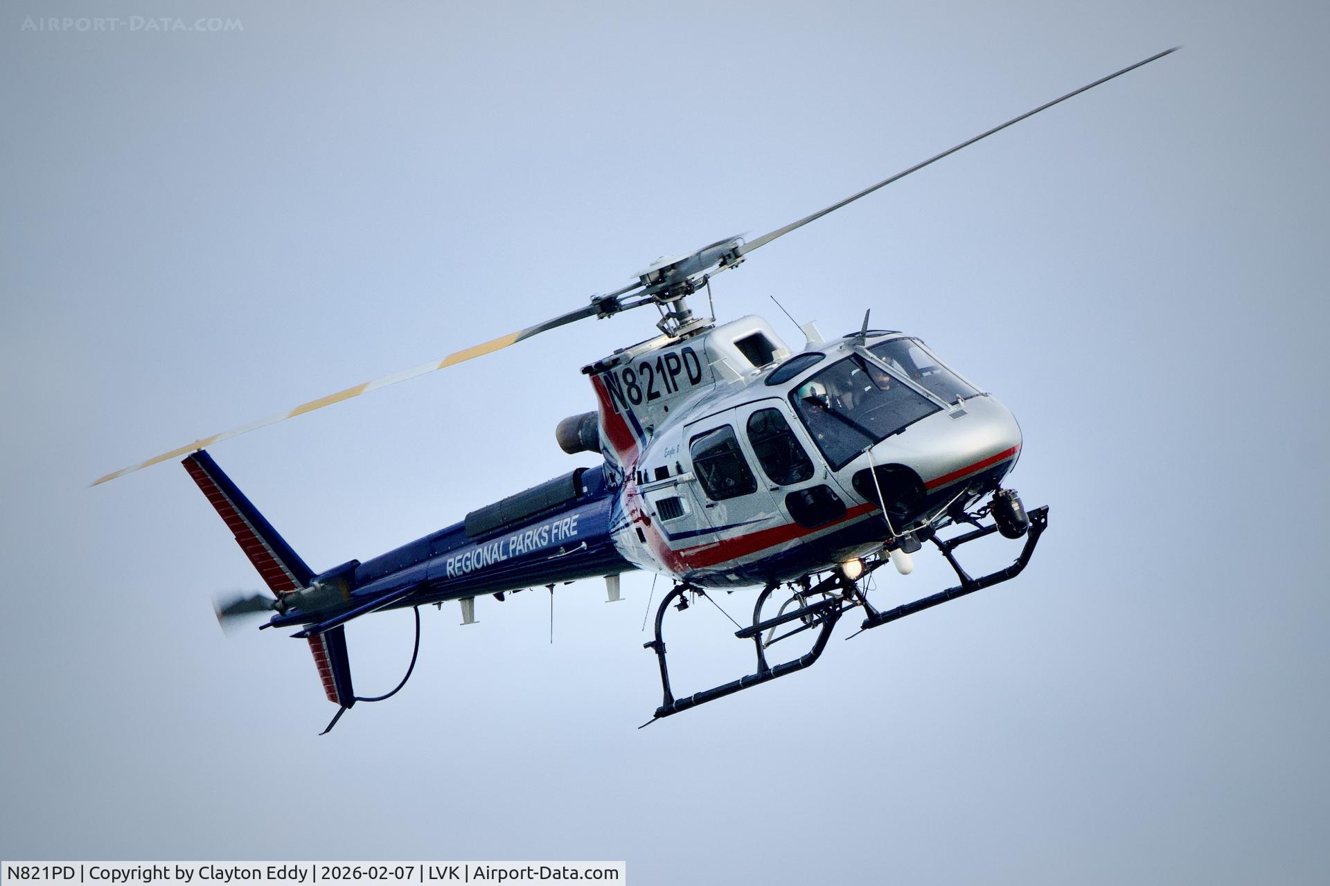 N821PD, 2021 Airbus Helicopters AS-350B-3 Ecureuil C/N 8914, Livermore airport in California 2026