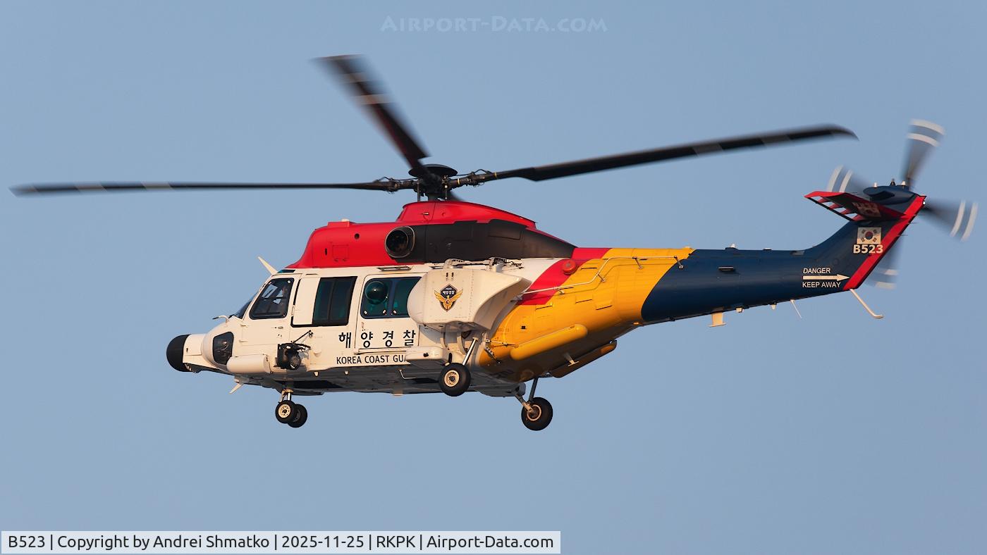 B523, Korean Aerospace Industries KUH-1CG C/N not found, Returning after routine patrol mission.