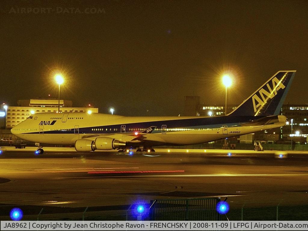 JA8962, 1993 Boeing 747-481 C/N 25645, All Nippon Airways at CDG Terminal 1