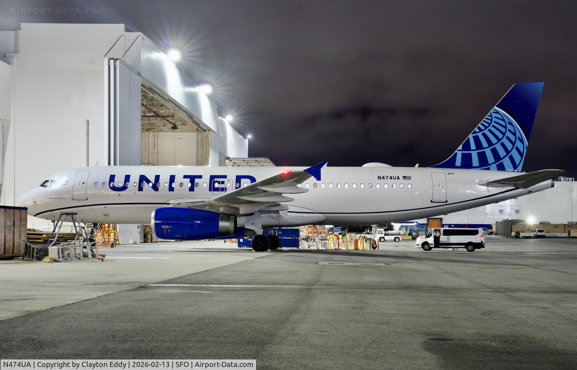 N474UA, 2001 Airbus A320-232 C/N 1475, SFO 2026