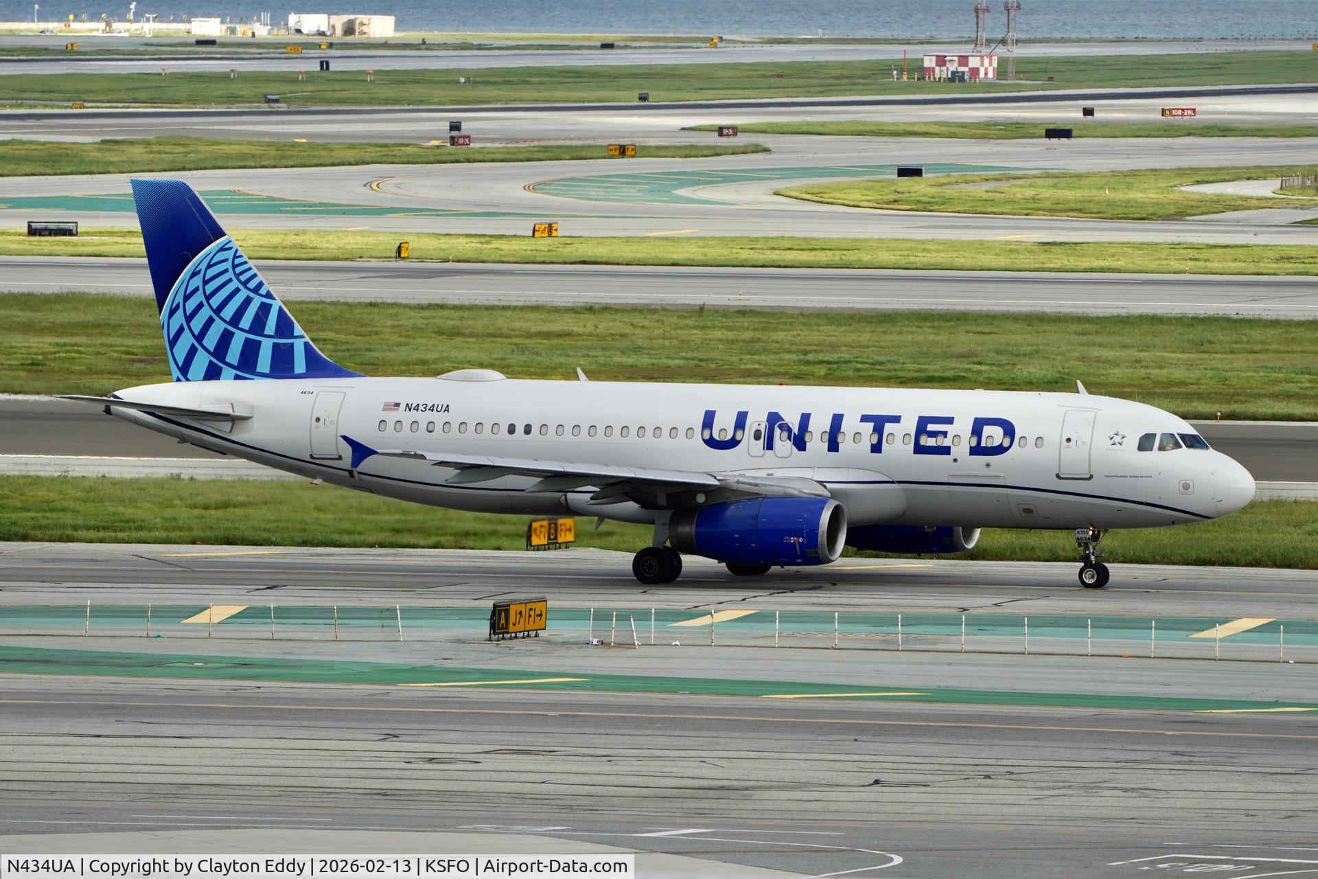 N434UA, 1996 Airbus A320-232 C/N 592, SFO 2026