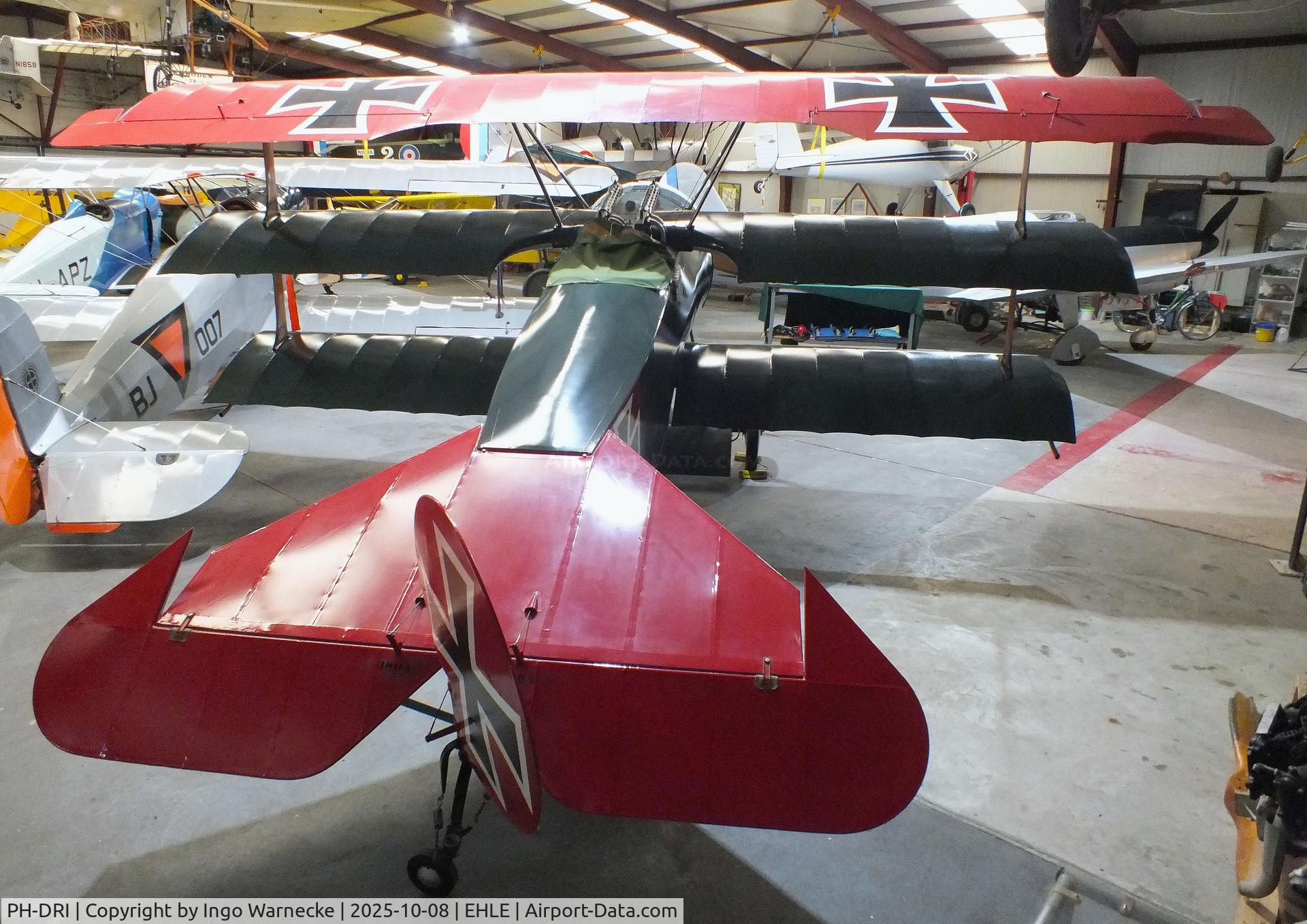 PH-DRI, Fokker Dr.1 Triplane Replica C/N 152-17, Fokker Dr I replica at the Stichting Vroege Vogels / Early Birds Foundation at Lelystad airport