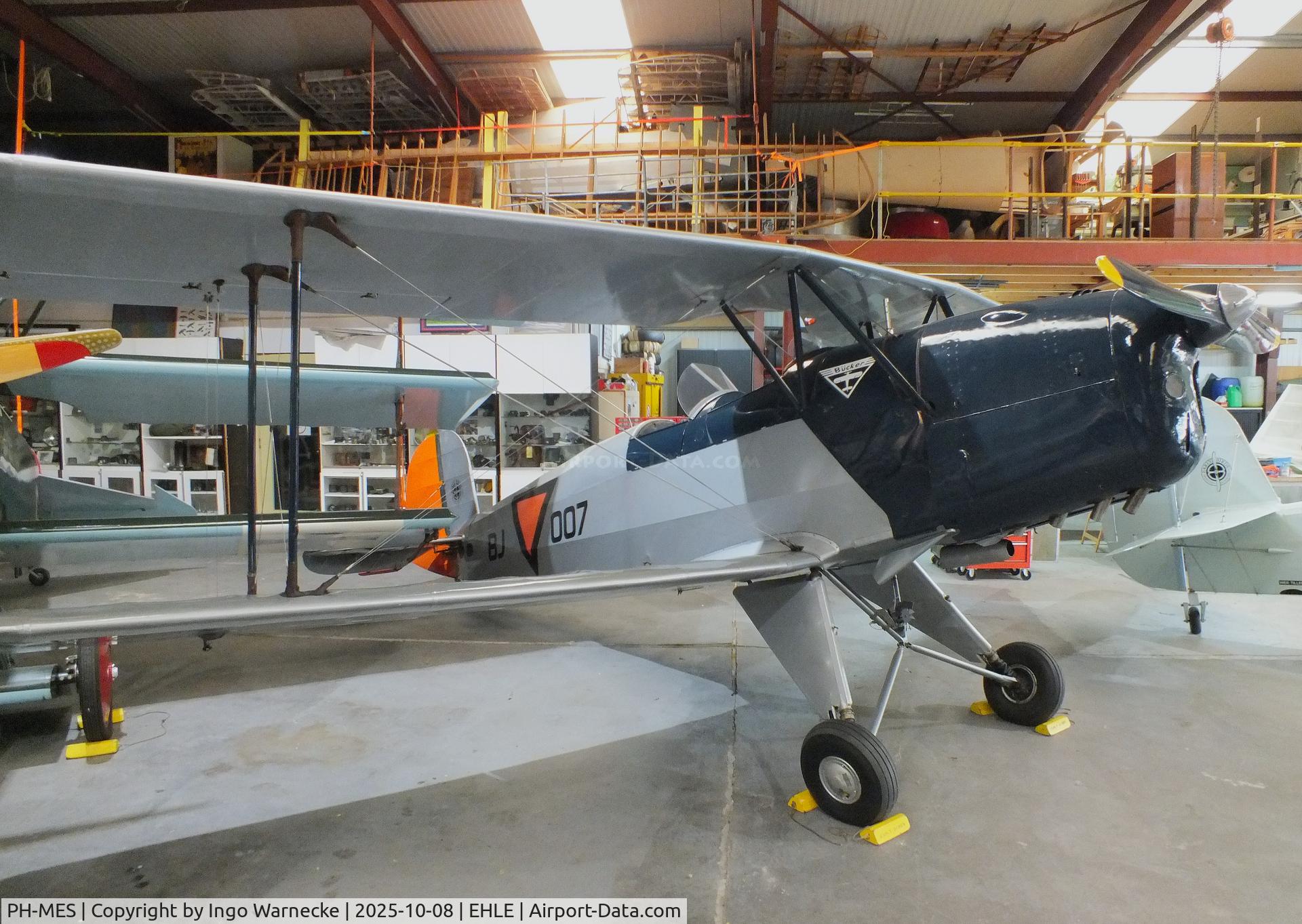 PH-MES, 1954 Bucker Bu-131 Jungmann C/N 478, CASA 1.131E (E3B) (spanish license built Bücker Bü 131 Jungmann) at the Stichting Vroege Vogels / Early Birds Foundation at Lelystad airport