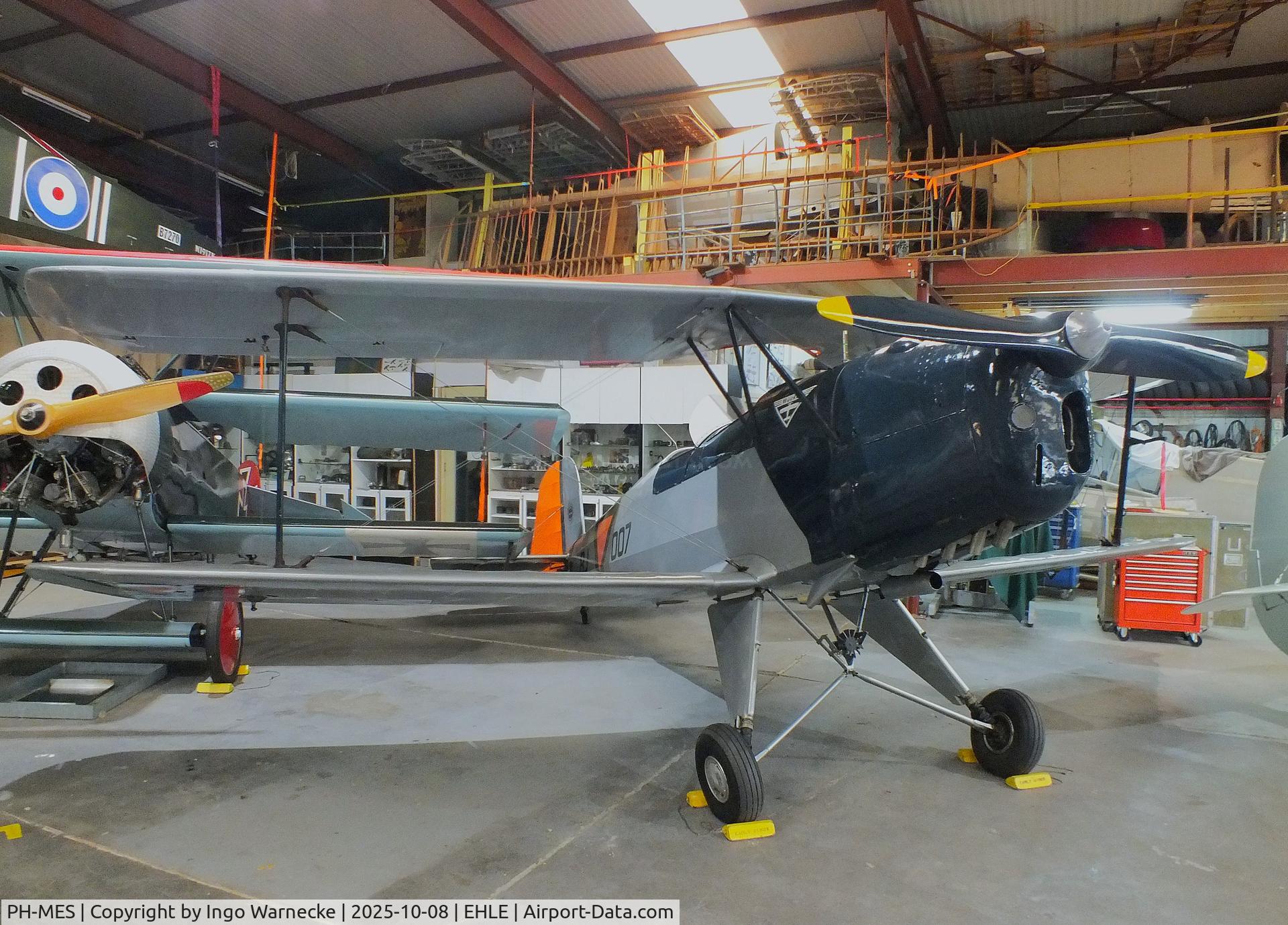 PH-MES, 1954 Bucker Bu-131 Jungmann C/N 478, CASA 1.131E (E3B) (spanish license built Bücker Bü 131 Jungmann) at the Stichting Vroege Vogels / Early Birds Foundation at Lelystad airport