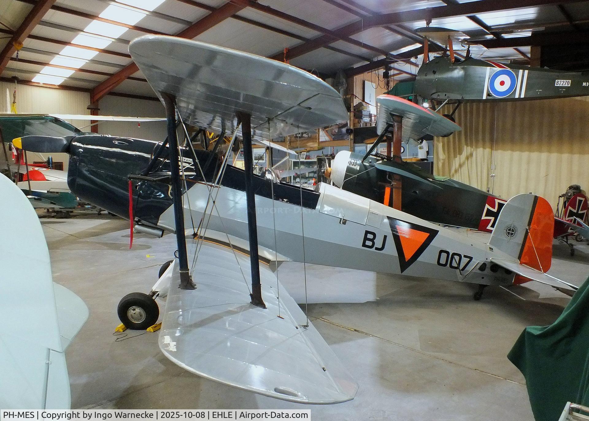 PH-MES, 1954 Bucker Bu-131 Jungmann C/N 478, CASA 1.131E (E3B) (spanish license built Bücker Bü 131 Jungmann) at the Stichting Vroege Vogels / Early Birds Foundation at Lelystad airport