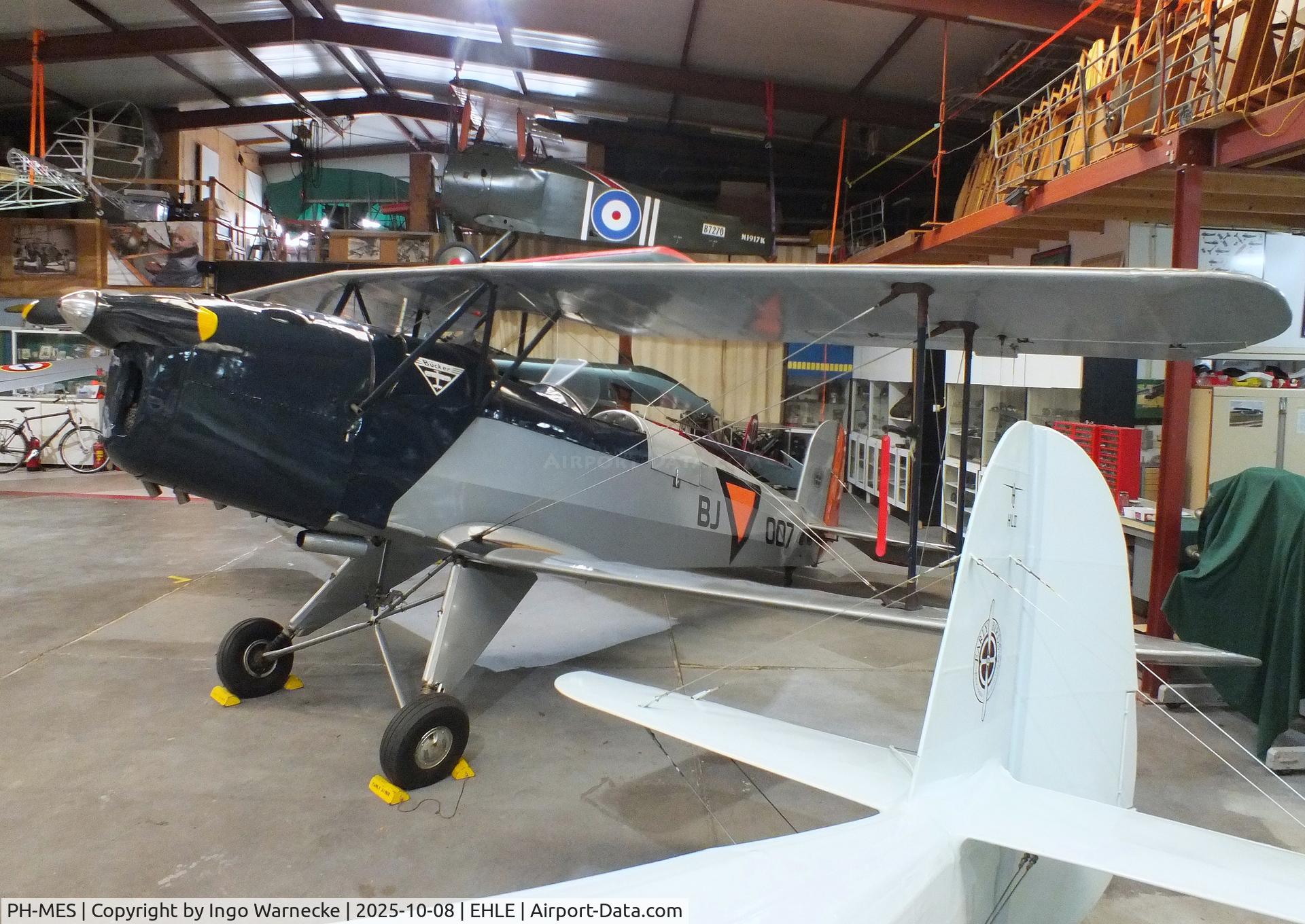 PH-MES, 1954 Bucker Bu-131 Jungmann C/N 478, CASA 1.131E (E3B) (spanish license built Bücker Bü 131 Jungmann) at the Stichting Vroege Vogels / Early Birds Foundation at Lelystad airport