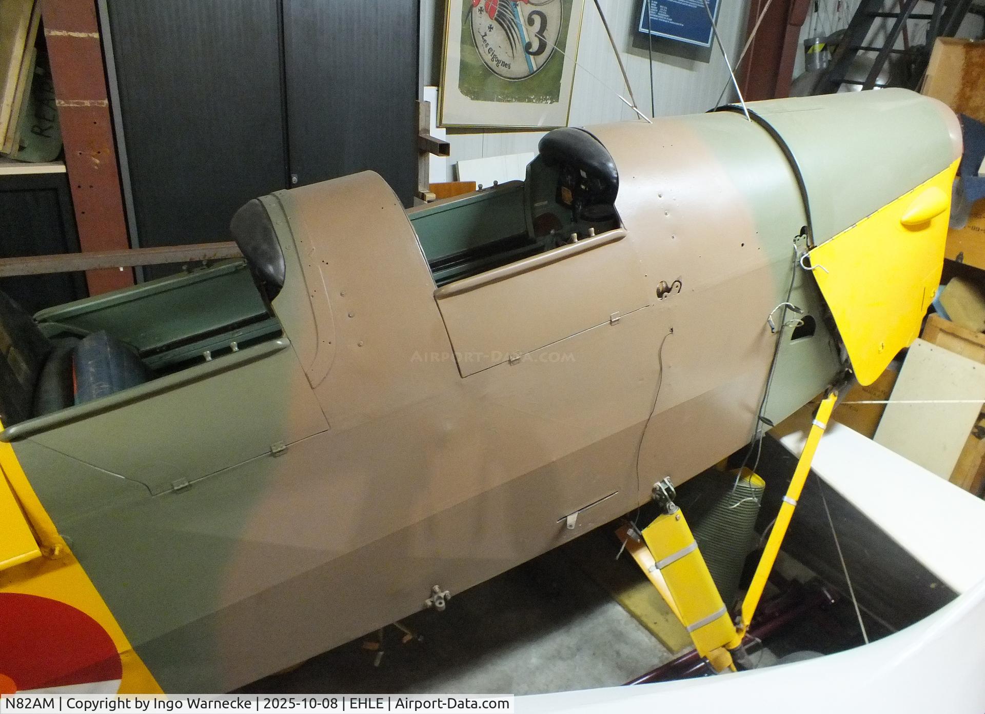 N82AM, 1944 De Havilland DH-82A Tiger Moth II C/N 86568, De Havilland D.H.82A Tiger Moth (wings/tail dismounted, containing parts of G-ANGJ and G-ANSG, now in KLu colours) at the Stichting Vroege Vogels / Early Birds Foundation at Lelystad airport