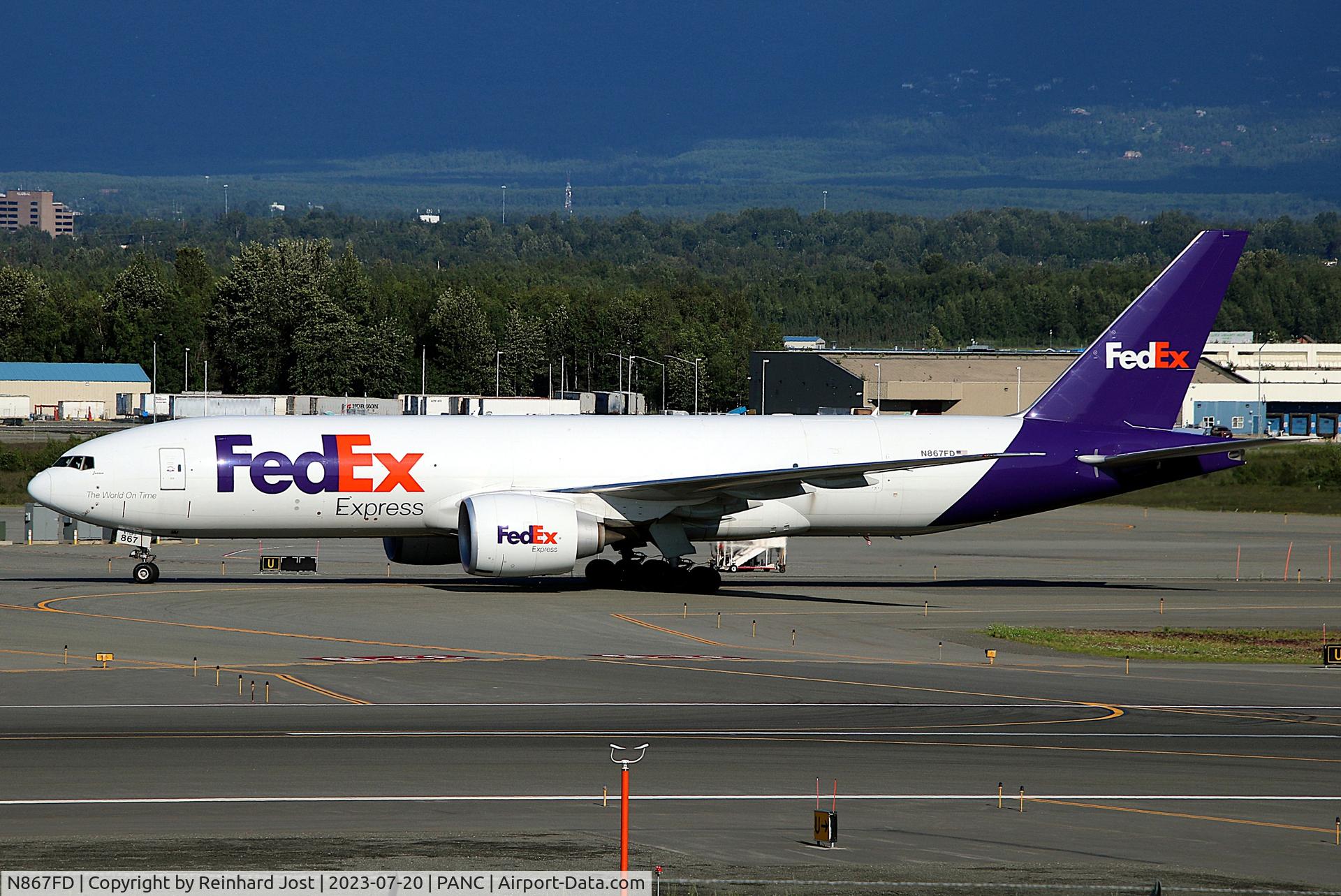 N867FD, 2021 Boeing 777-FS2 C/N 40673, Federal Express B777 at Anchorage International, AK