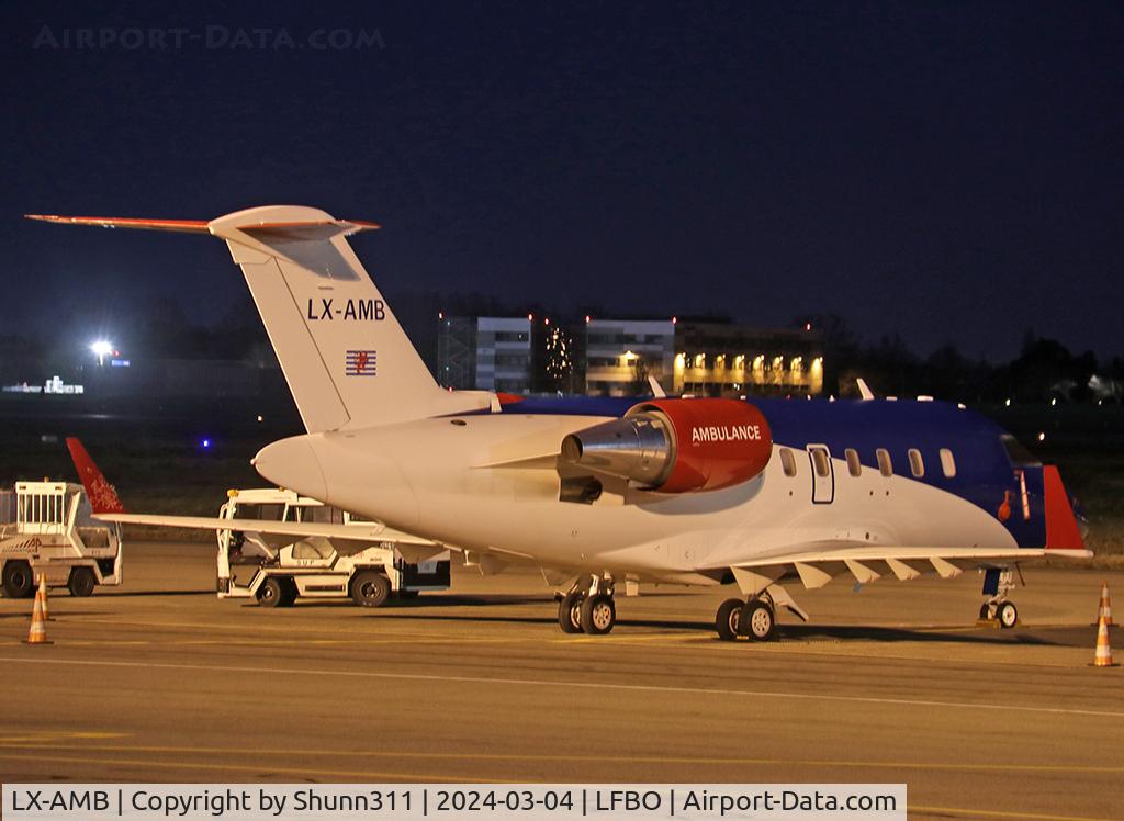 LX-AMB, 2009 Bombardier Challenger 605 (CL-600-2B16) C/N 5818, Parked at the General Aviation area...