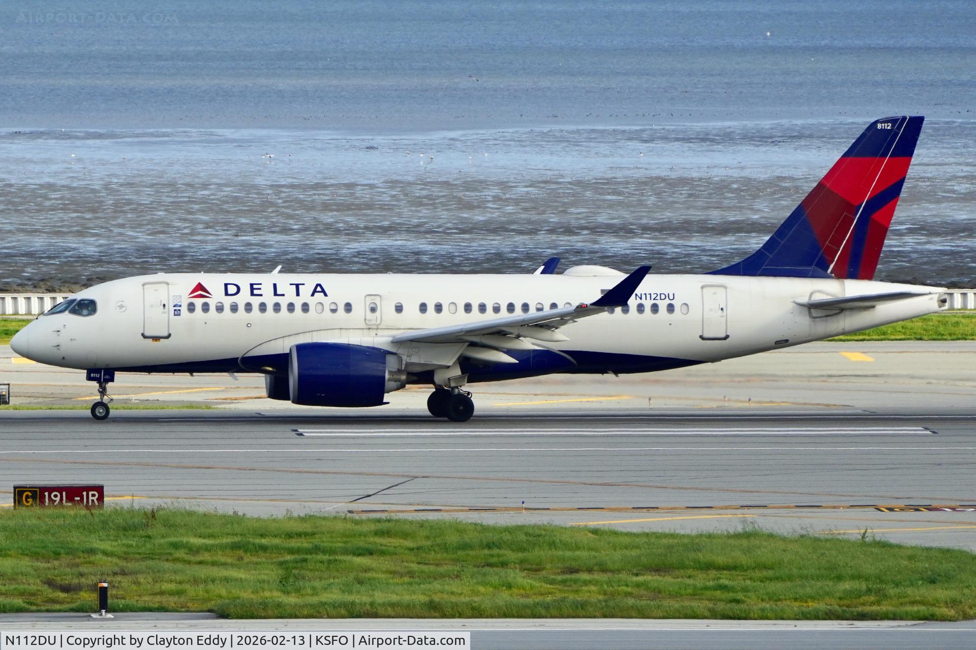 N112DU, 2019 Airbus A220-100 C/N 50031, SfO 2026