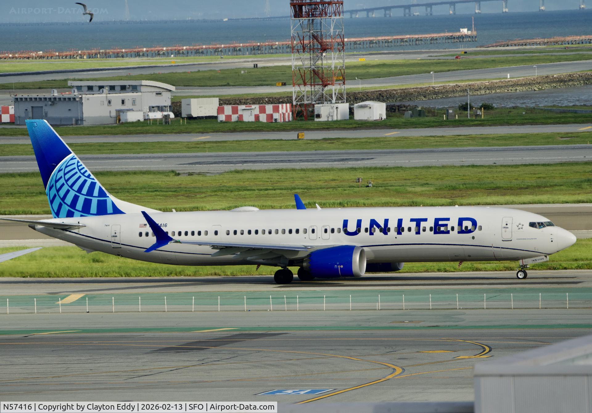 N57416, 2025 Boeing 737 MAX 9 C/N 67651, SFO 2026