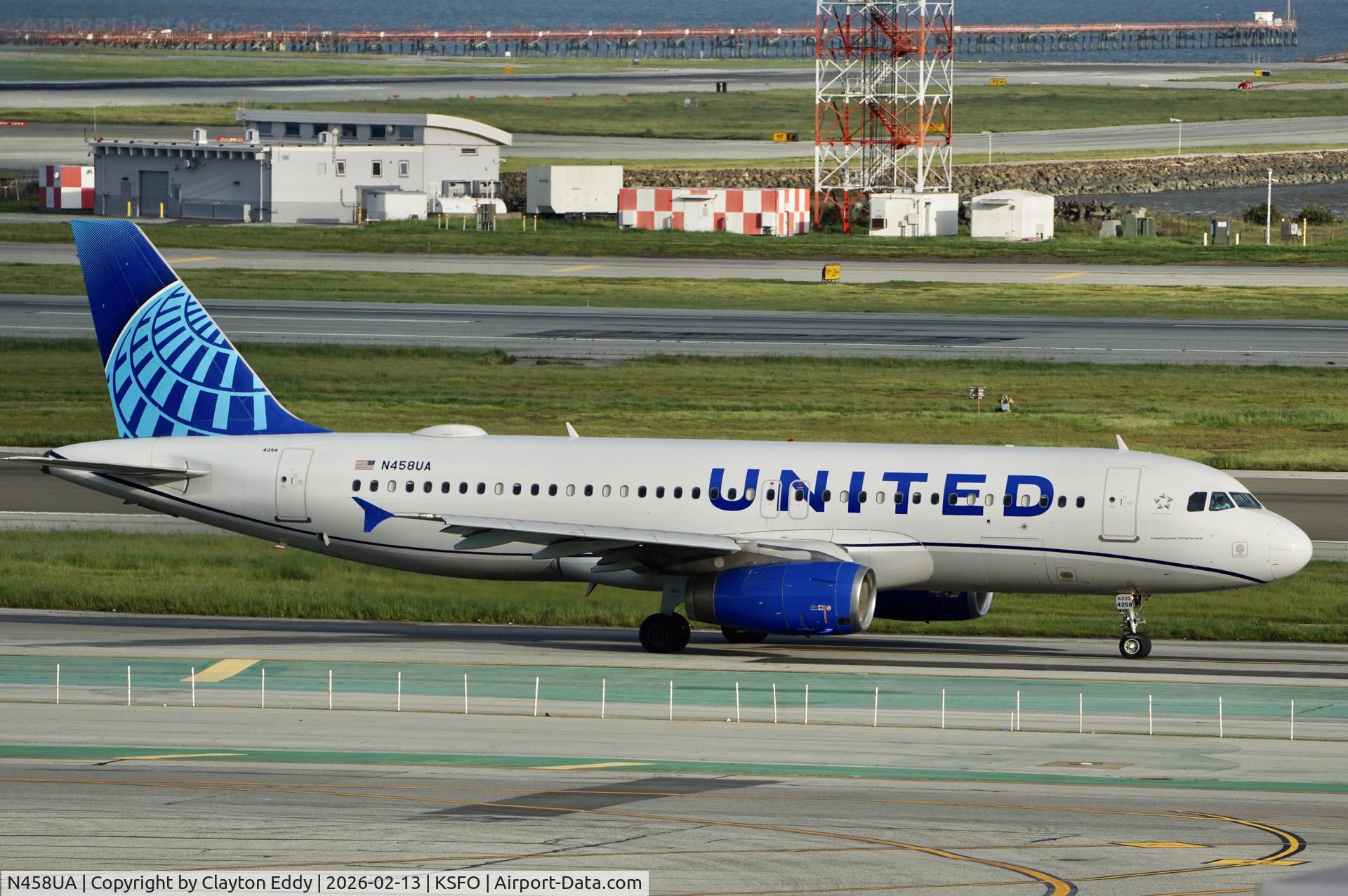 N458UA, 2000 Airbus A320-232 C/N 1163, SFO 2026