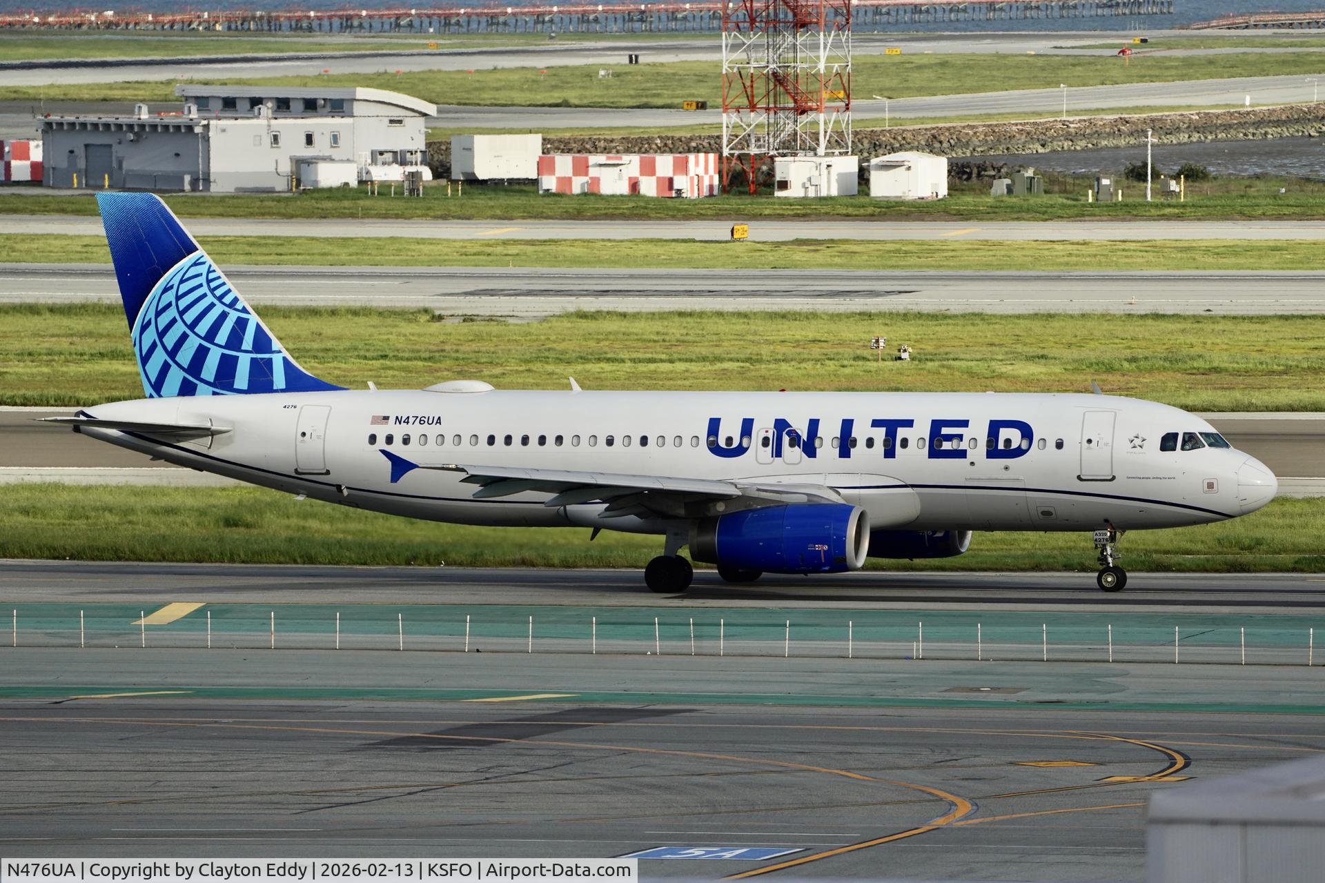 N476UA, 2001 Airbus A320-232 C/N 1508, SFO 2026