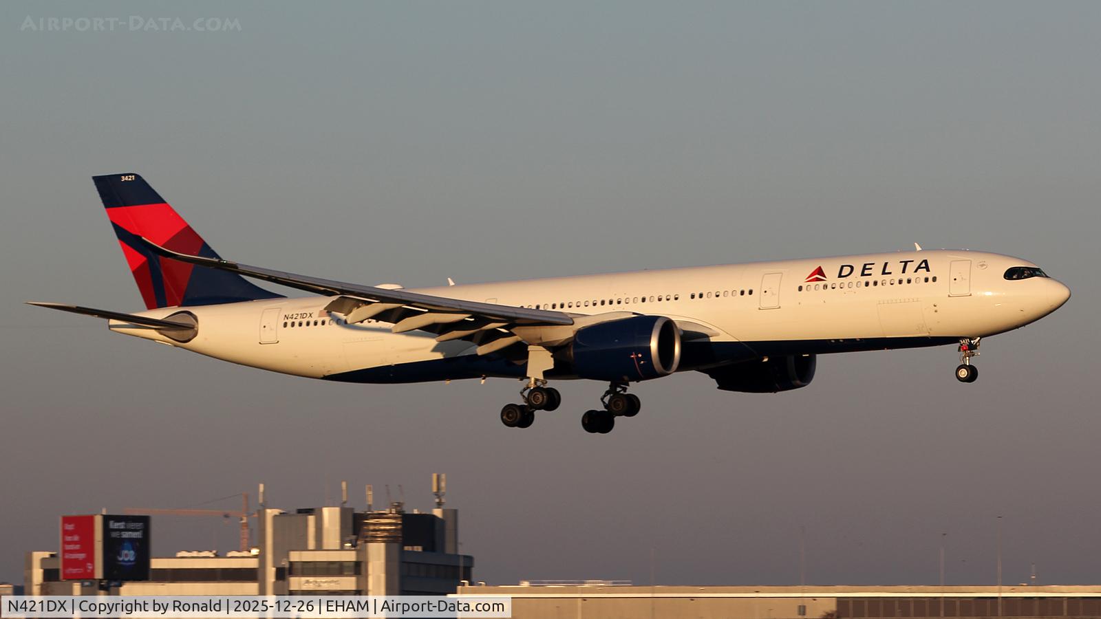 N421DX, Airbus A330-941 C/N 2028, at eham
