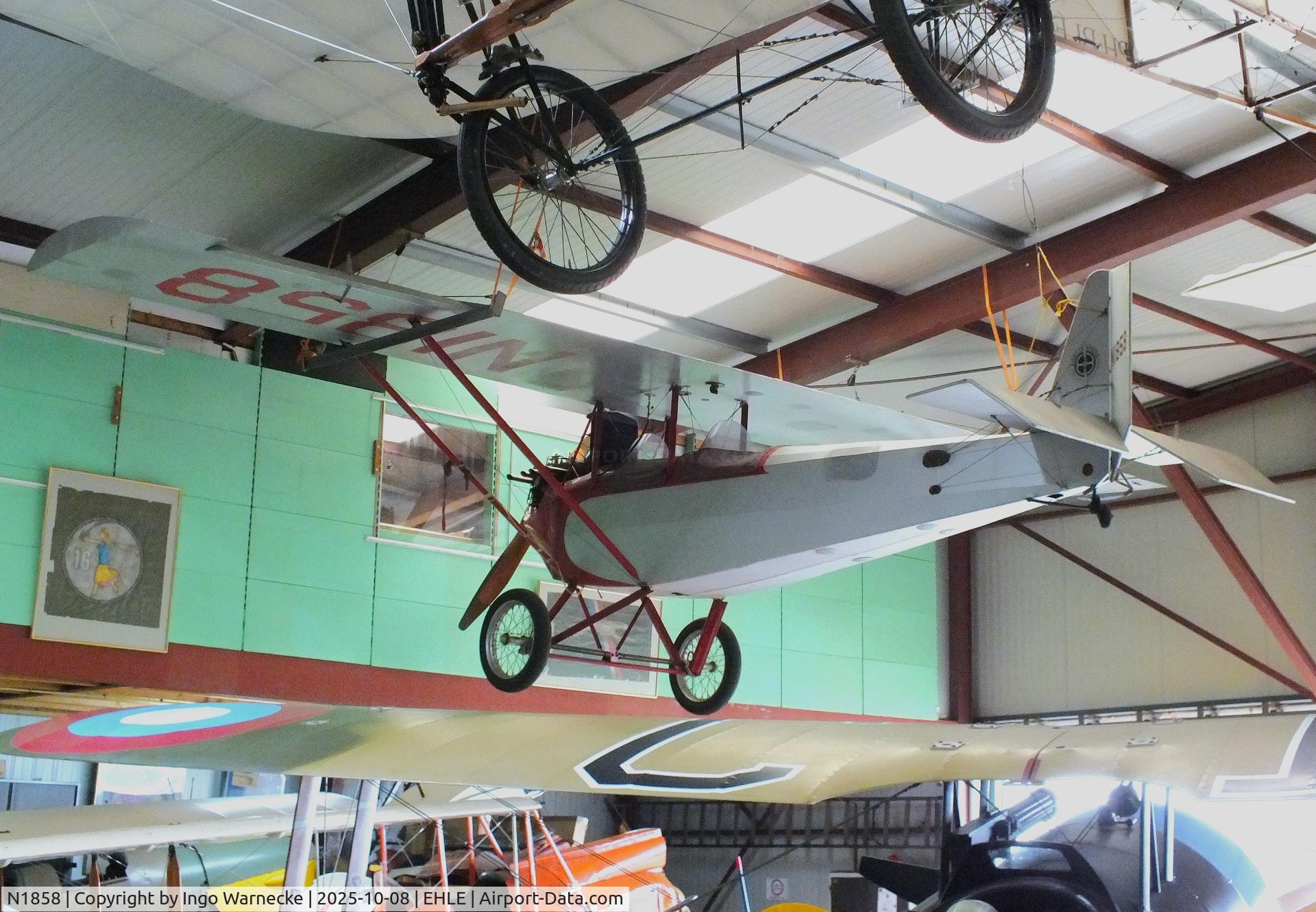 N1858, Pietenpol Air Camper C/N A7-1968, Pietenpol Air Camper at the Stichting Vroege Vogels / Early Birds Foundation at Lelystad airport