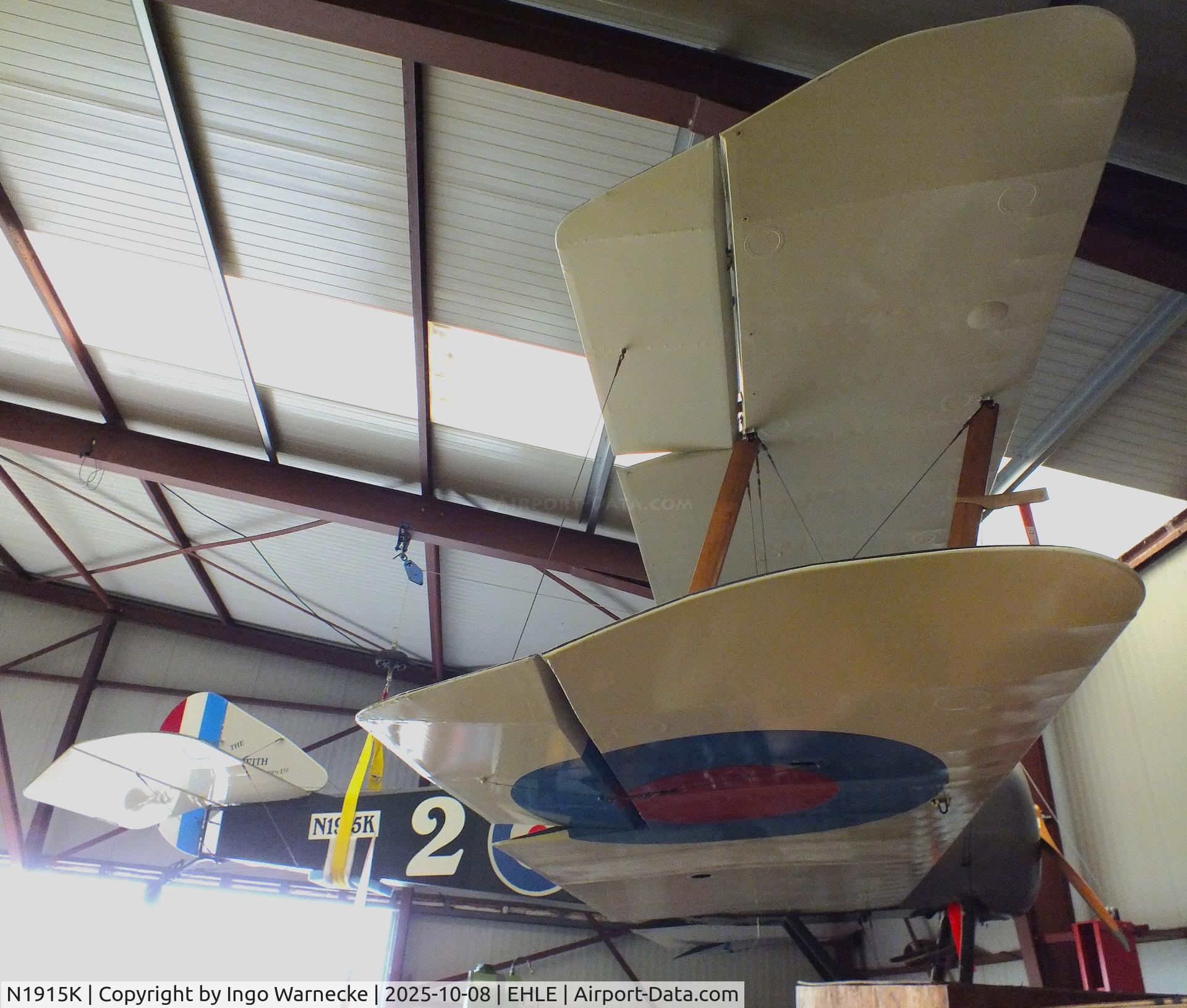N1915K, 1992 Sopwith Pup Replica C/N 3, Sopwith Pup Replica at the Stichting Vroege Vogels / Early Birds Foundation at Lelystad airport