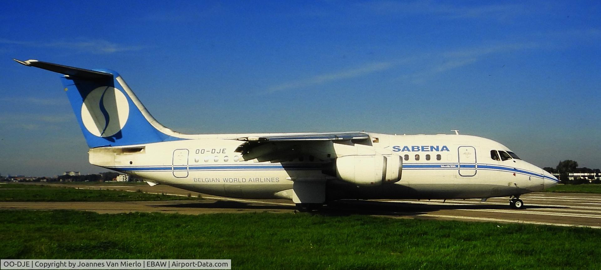 OO-DJE, 1990 British Aerospace BAe.146-200 C/N E2164, ex-slide