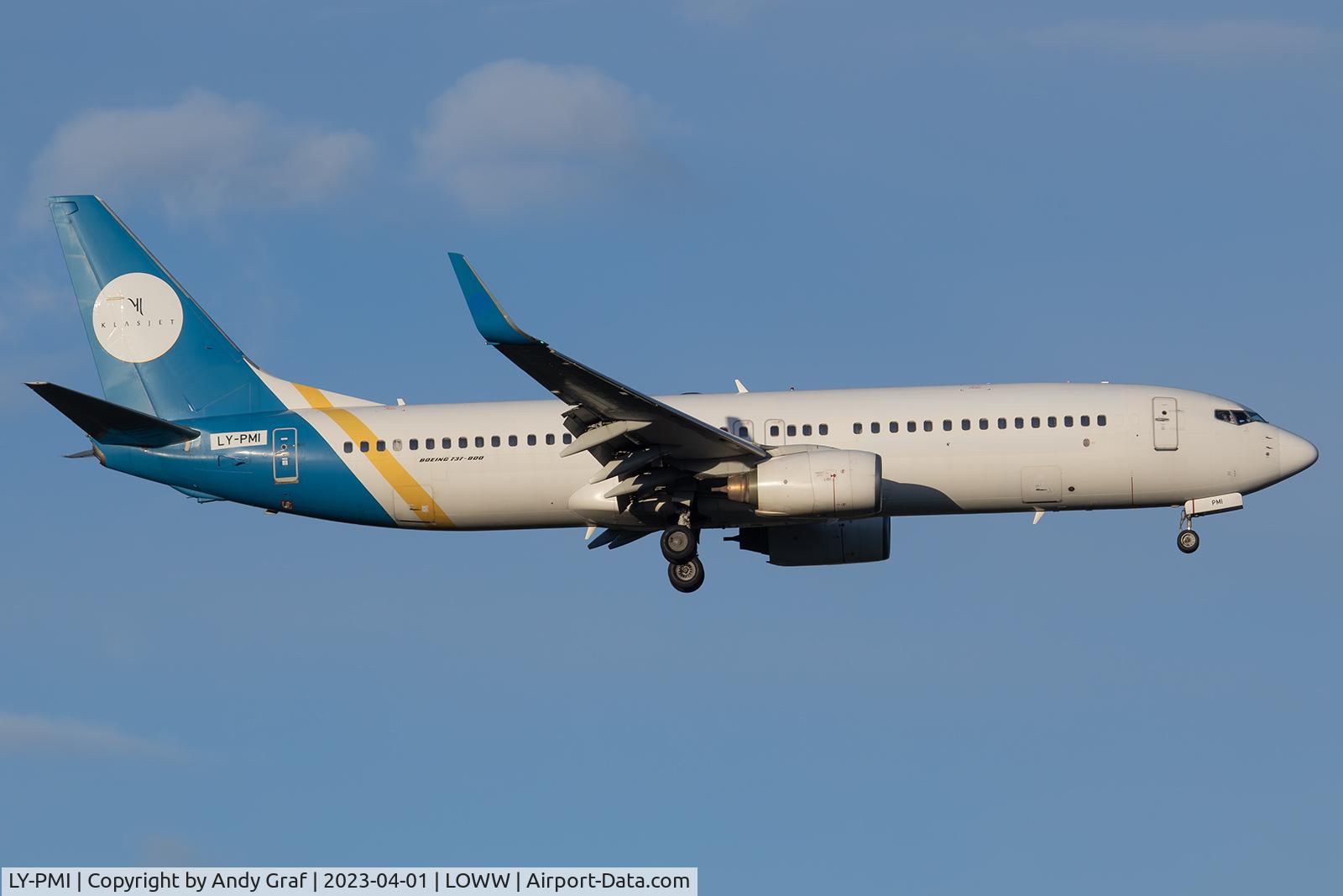 LY-PMI, 2001 Boeing 737-8Q8 C/N 28241, Klasjet 737-800