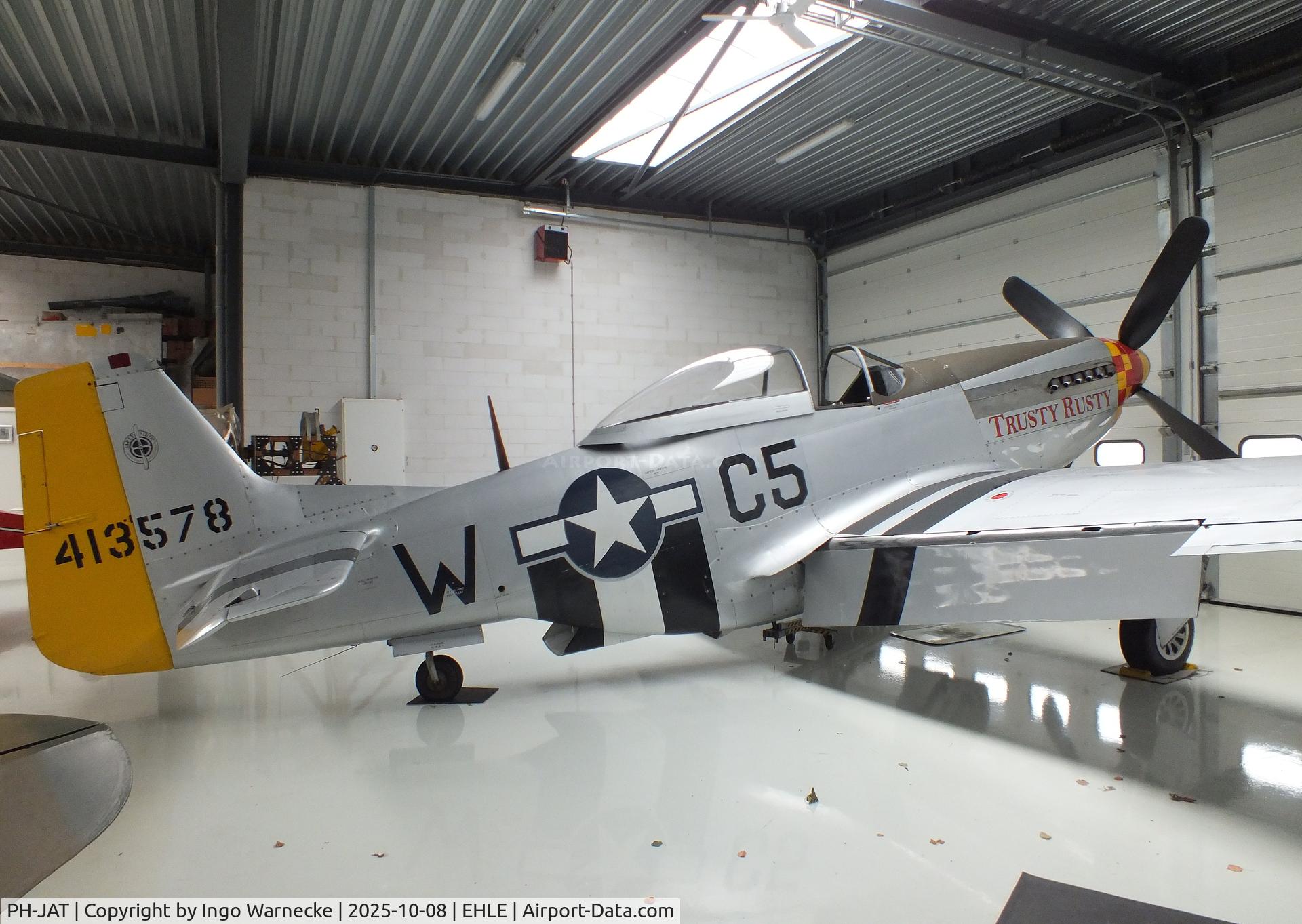 PH-JAT, 1944 North American P-51D Mustang C/N 122-41463, North American P-51D Mustang at the Stichting Vroege Vogels / Early Birds Foundation at Lelystad airport