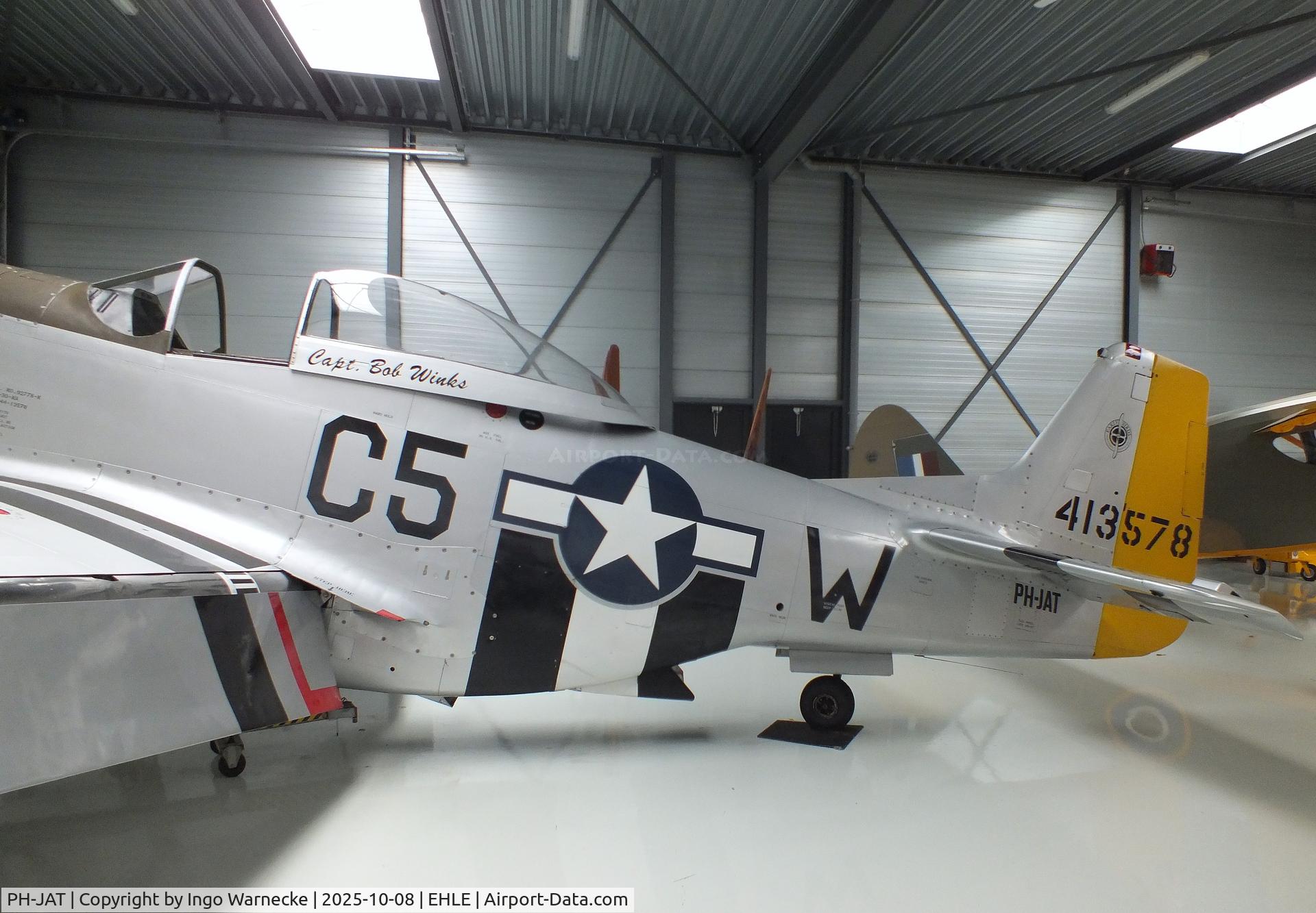 PH-JAT, 1944 North American P-51D Mustang C/N 122-41463, North American P-51D Mustang at the Stichting Vroege Vogels / Early Birds Foundation at Lelystad airport