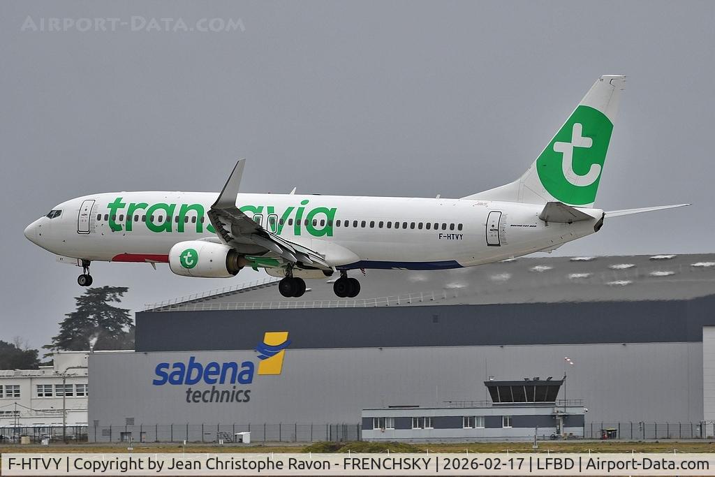 F-HTVY, 2013 Boeing 737-8JP C/N 39021, Agadir (AGA)	Bordeaux (BOD)	TO3185