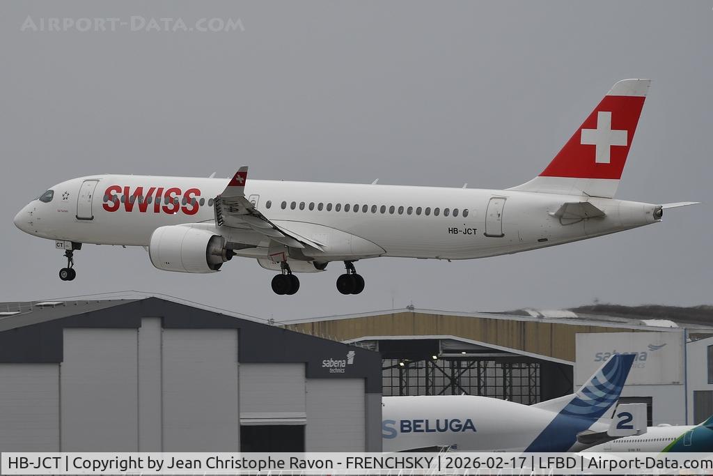 HB-JCT, 2018 Airbus A220-300 C/N 55046, Zurich (ZRH)	Bordeaux (BOD)	LX550