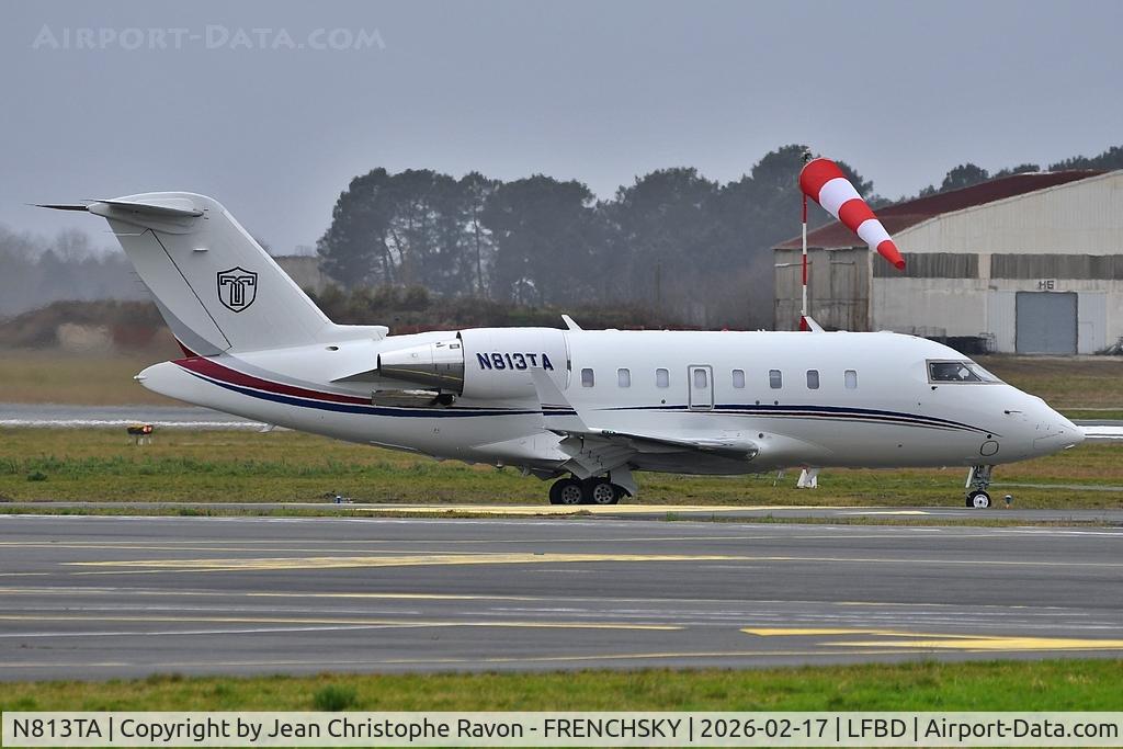 N813TA, 1983 Bombardier Challenger 601 (CL-600-2A12) C/N 3016, private departure to Gander